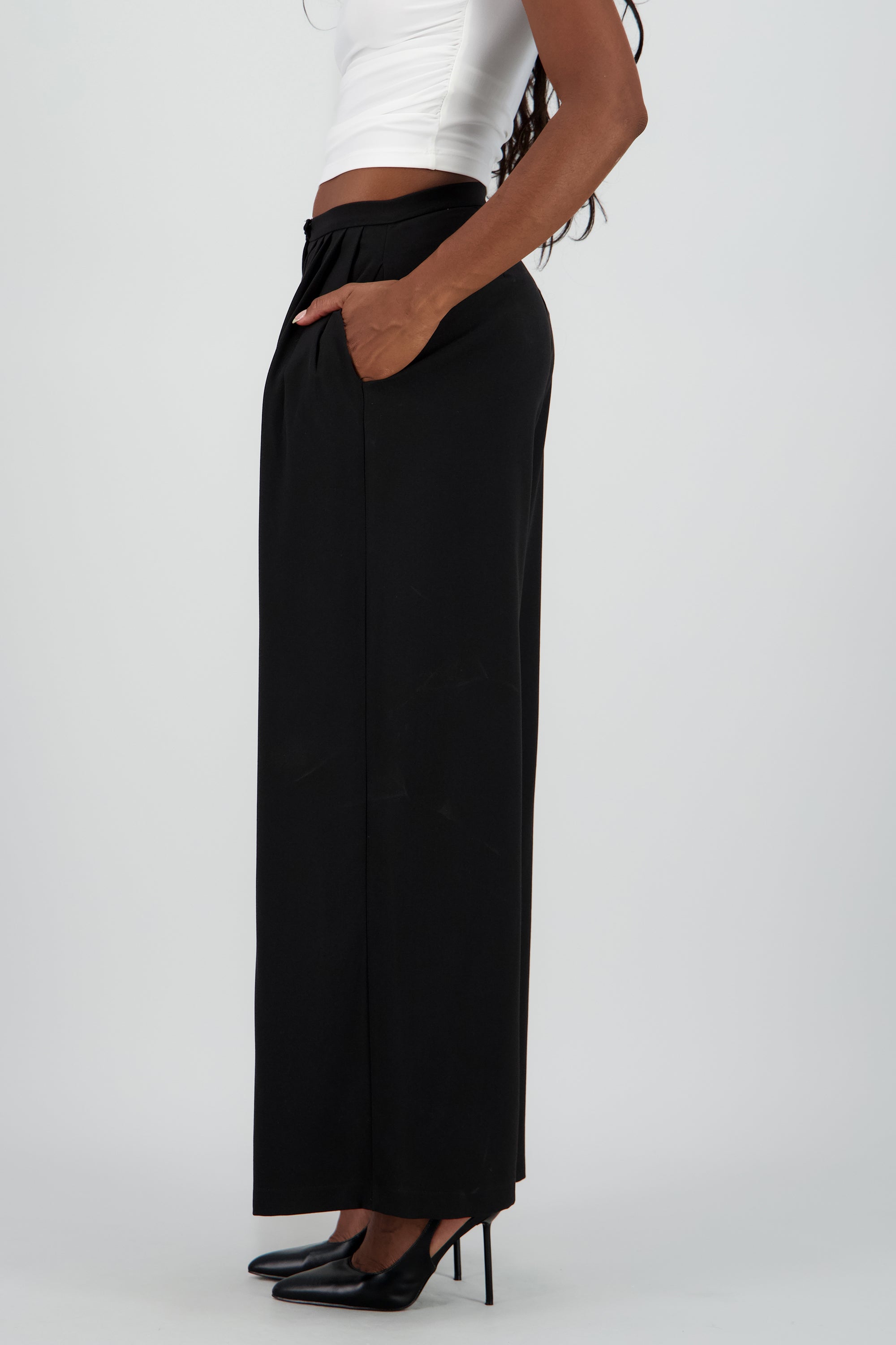 Pantalon de vestir pinzas NEGRO