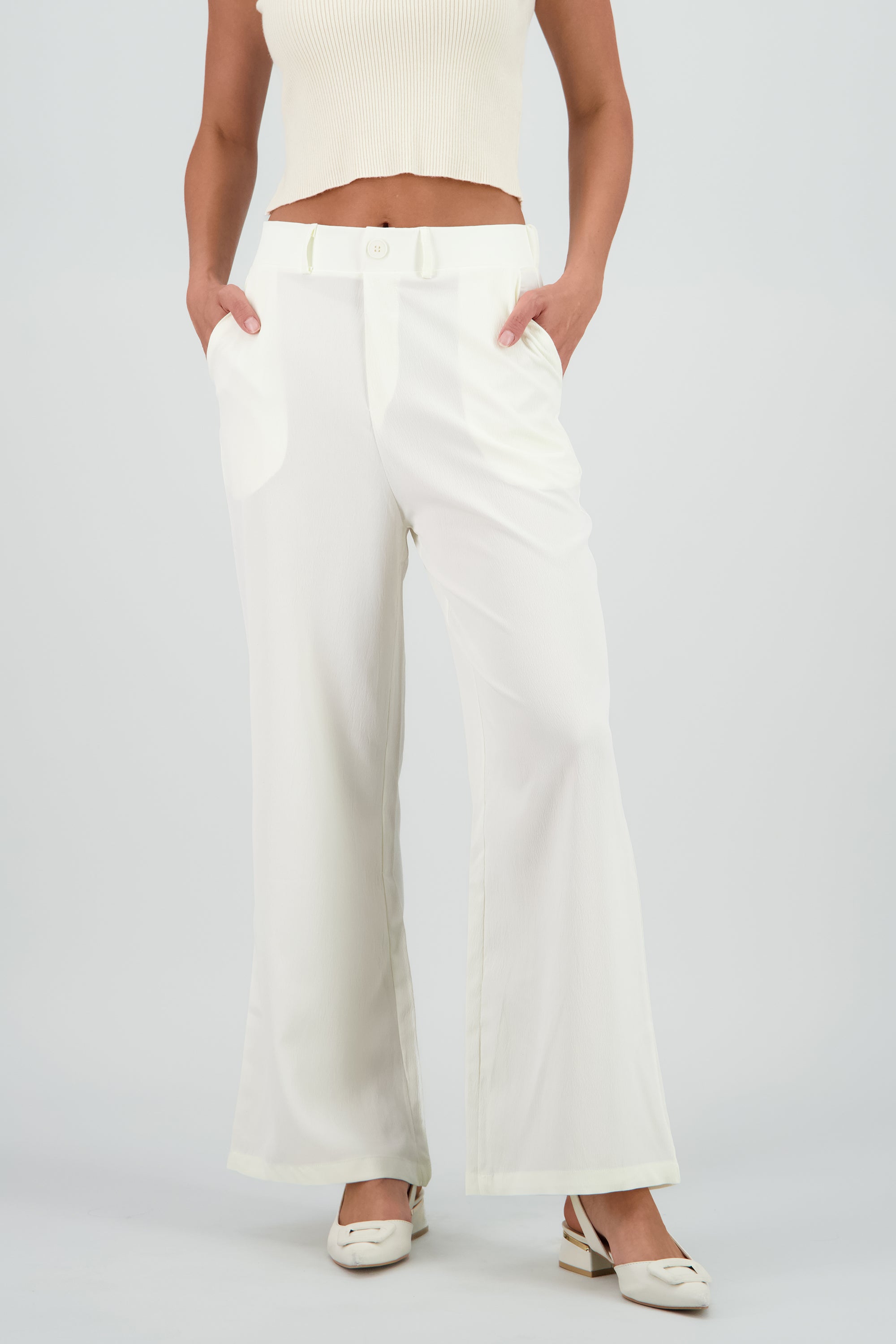 Pantalon de vestir fluido BLANCO