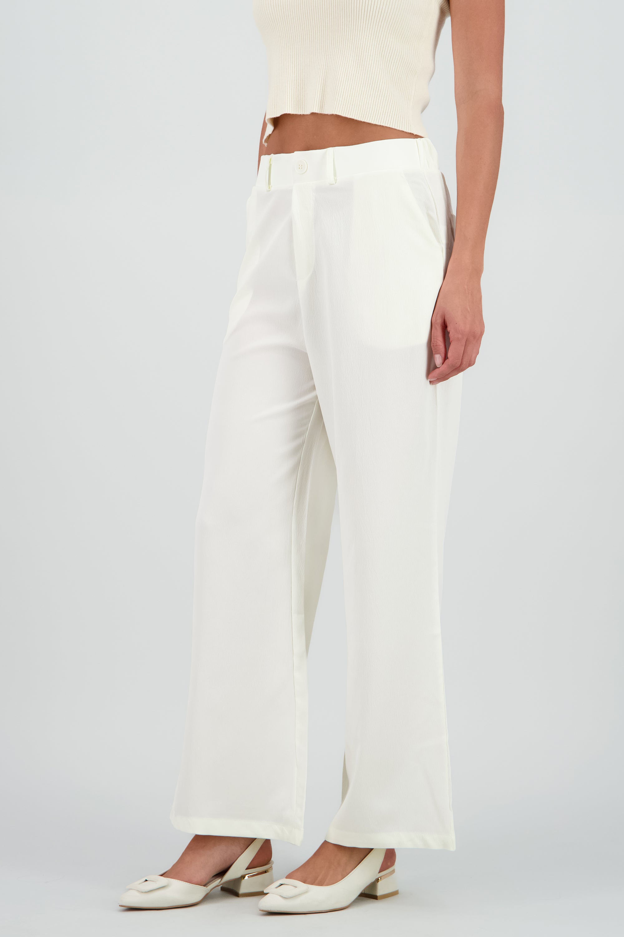 Pantalon de vestir fluido BLANCO
