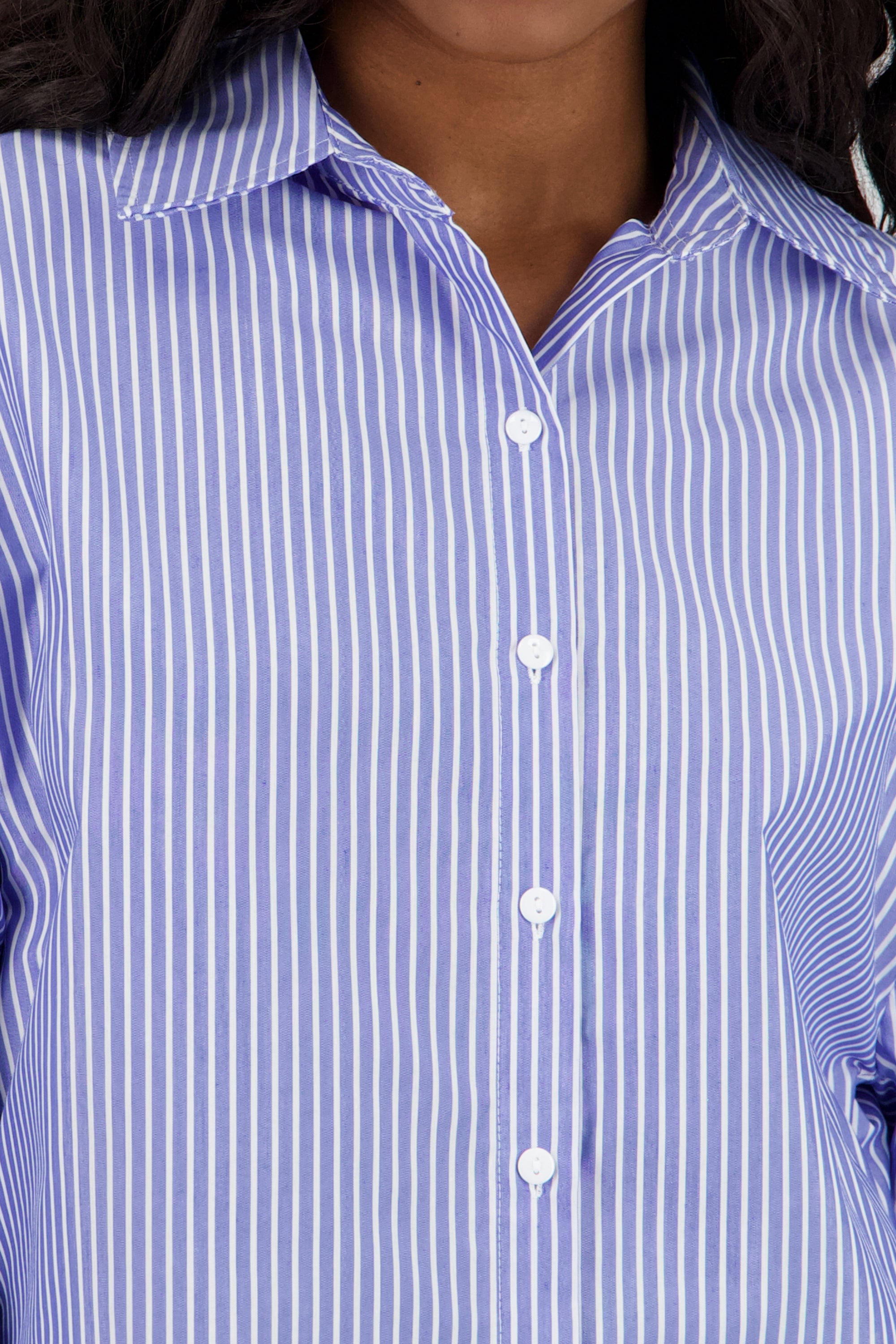 Camisa over abertura espalda AZUL COMBO