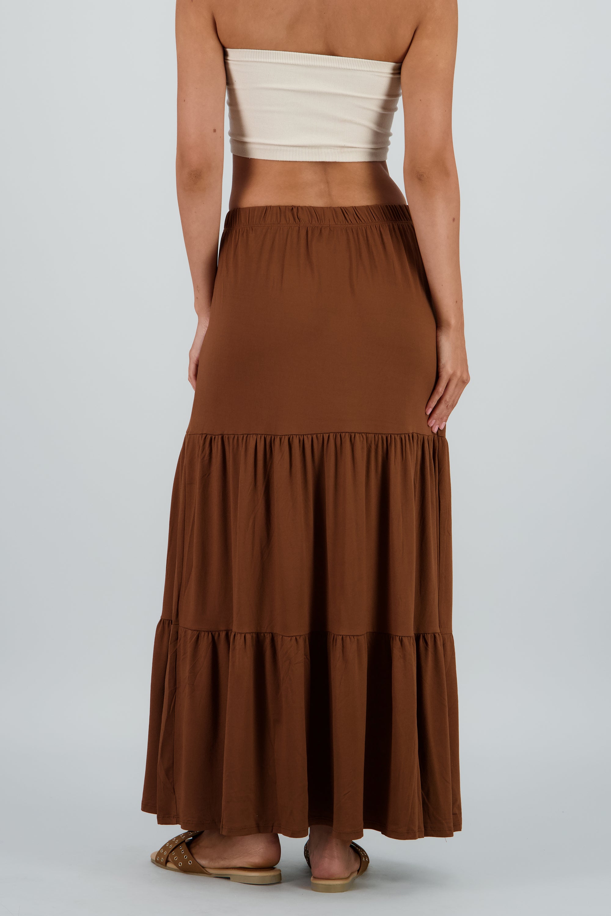Falda maxi bloques CHOCOLATE