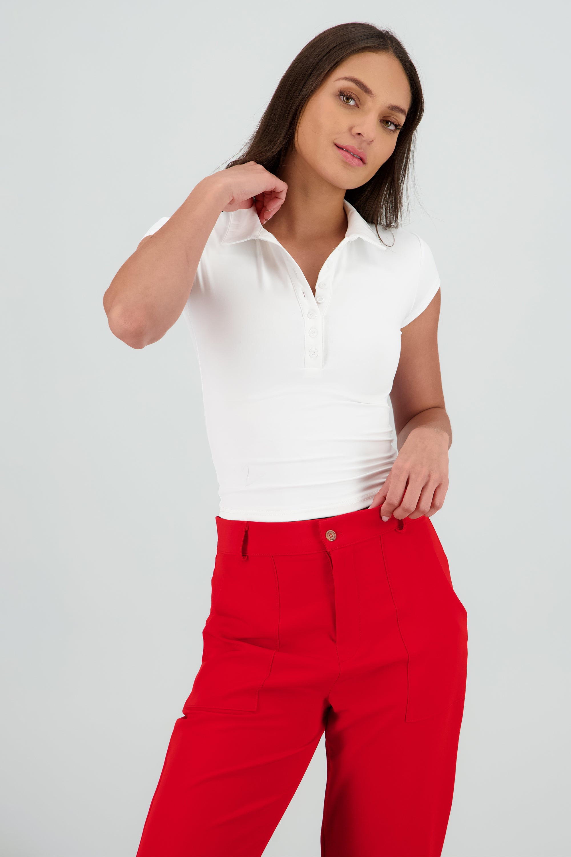 Top polo super fit BLANCO