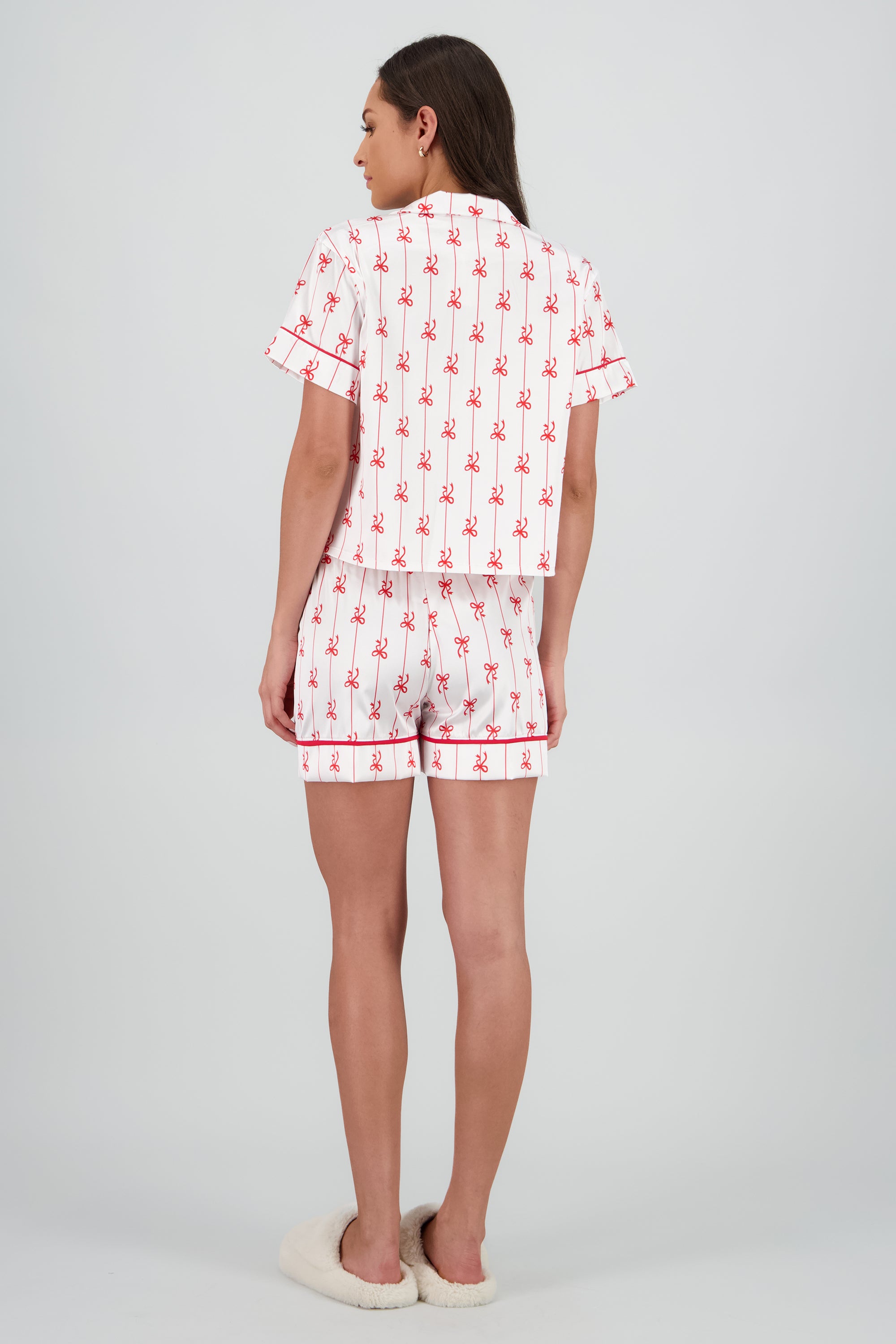 Pijama camisera estampado ROJO