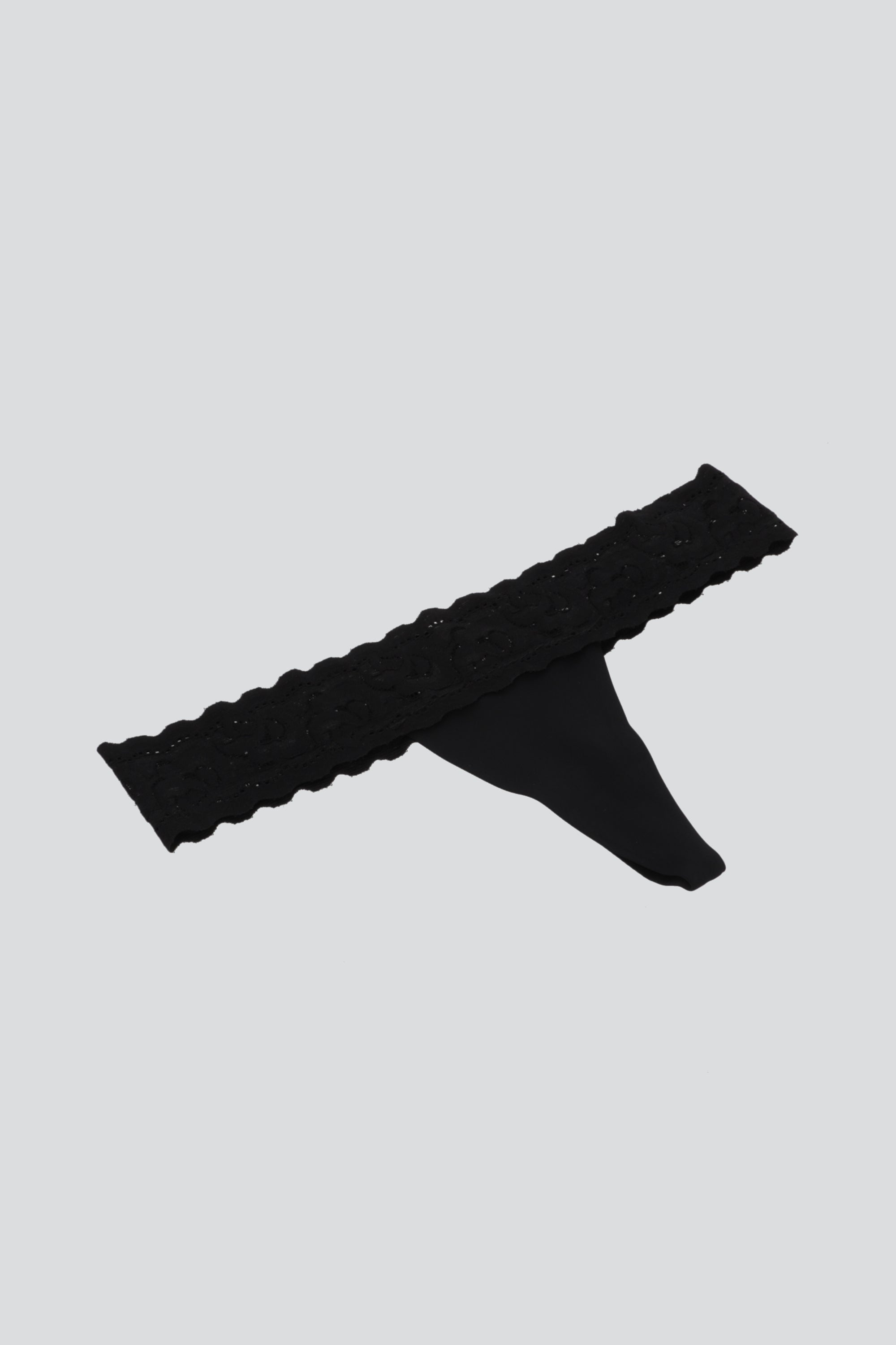 Tanga encaje elástico NEGRO