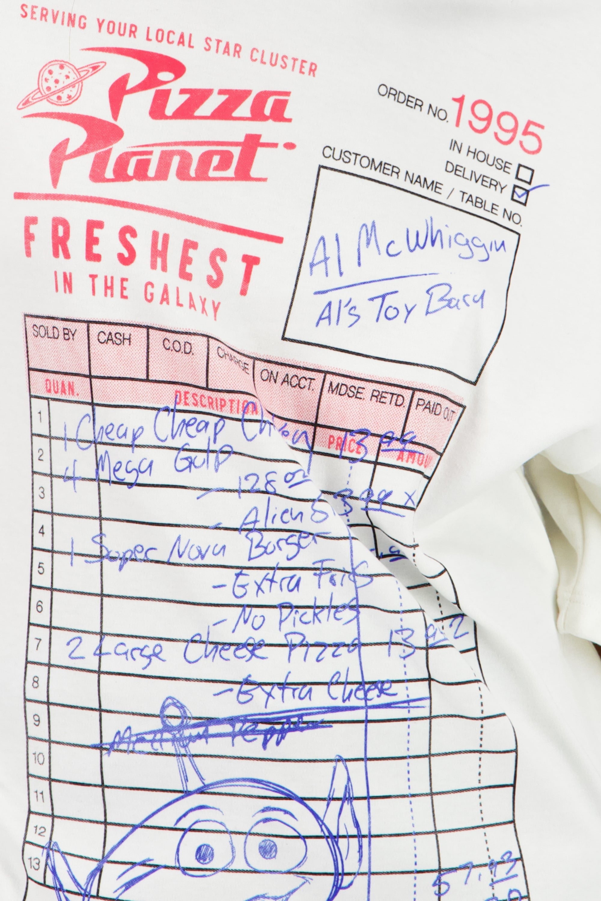 Playera ticket planeta HUESO