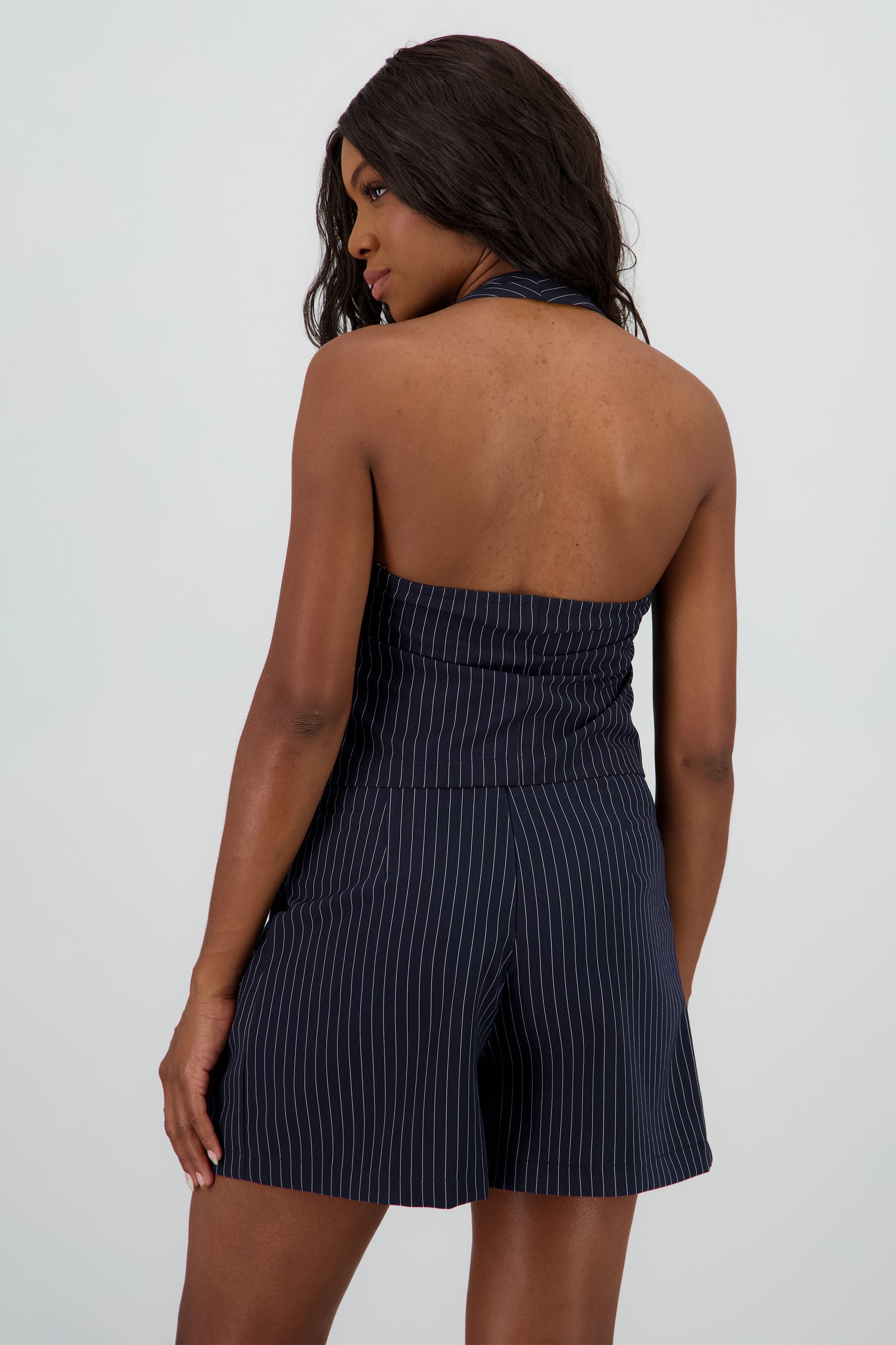 Chaleco halter rayas MARINO COMBO