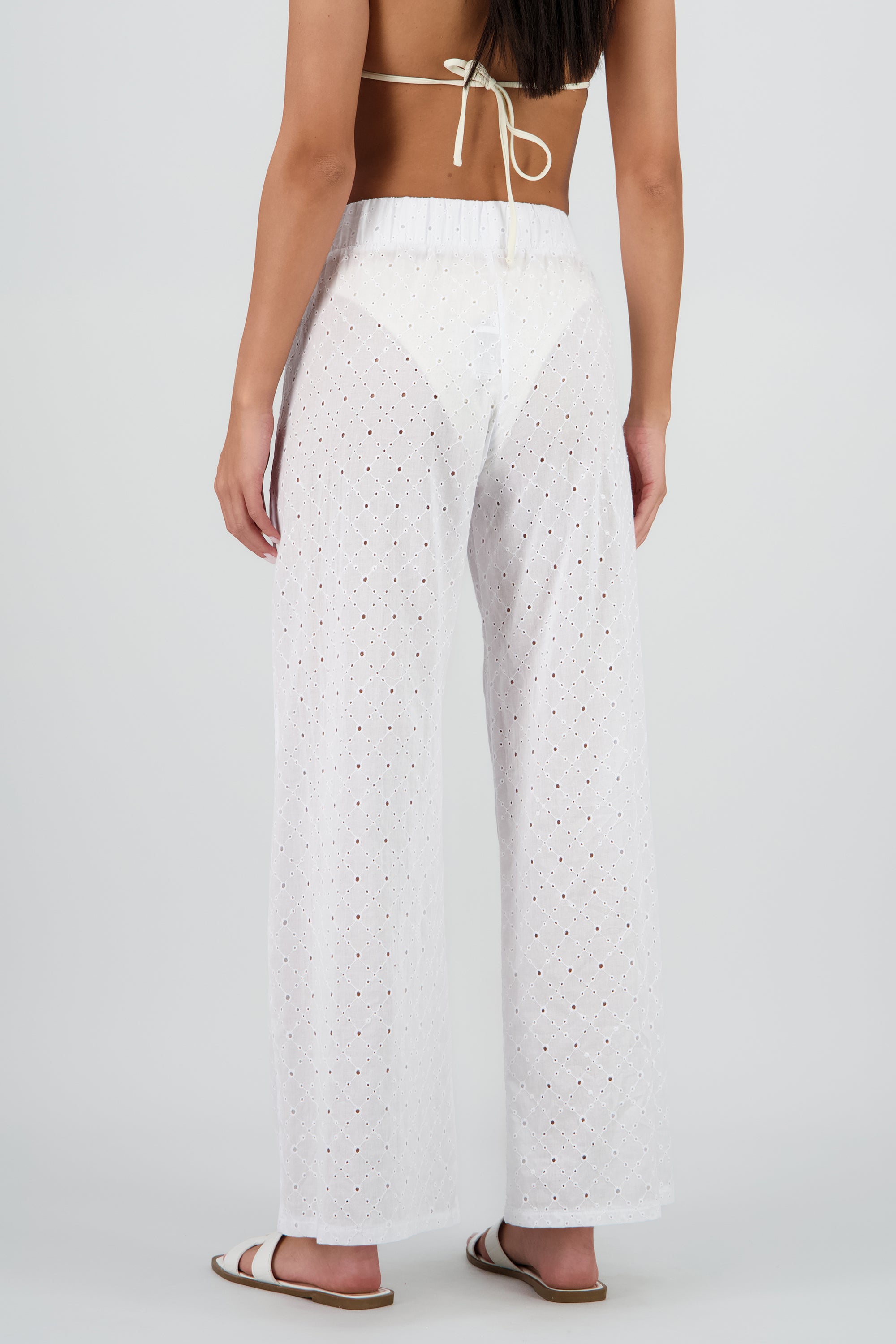 Pantalon salida Eyelt resorte BLANCO