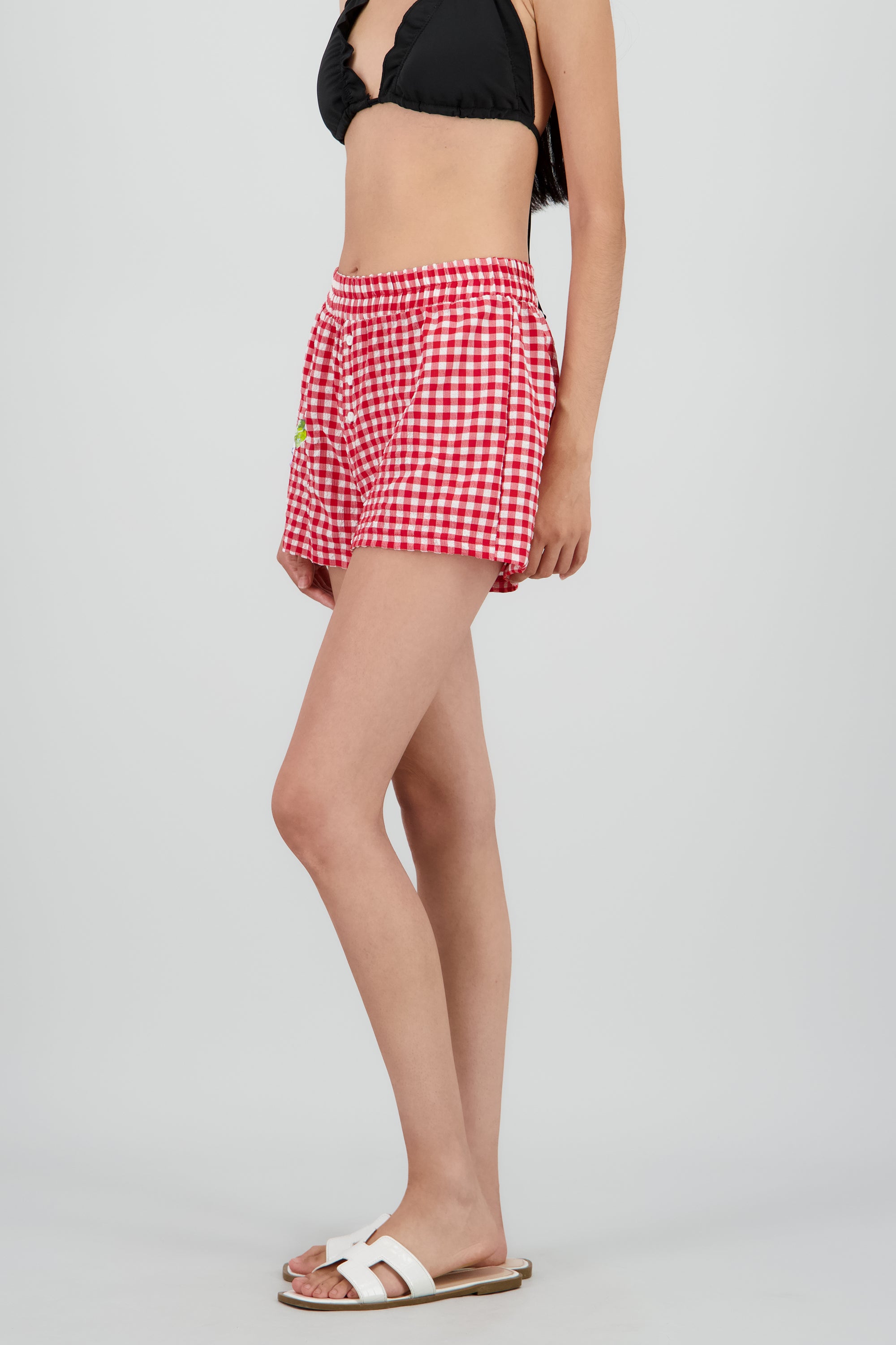 Short cuadros est moras ROJO COMBO