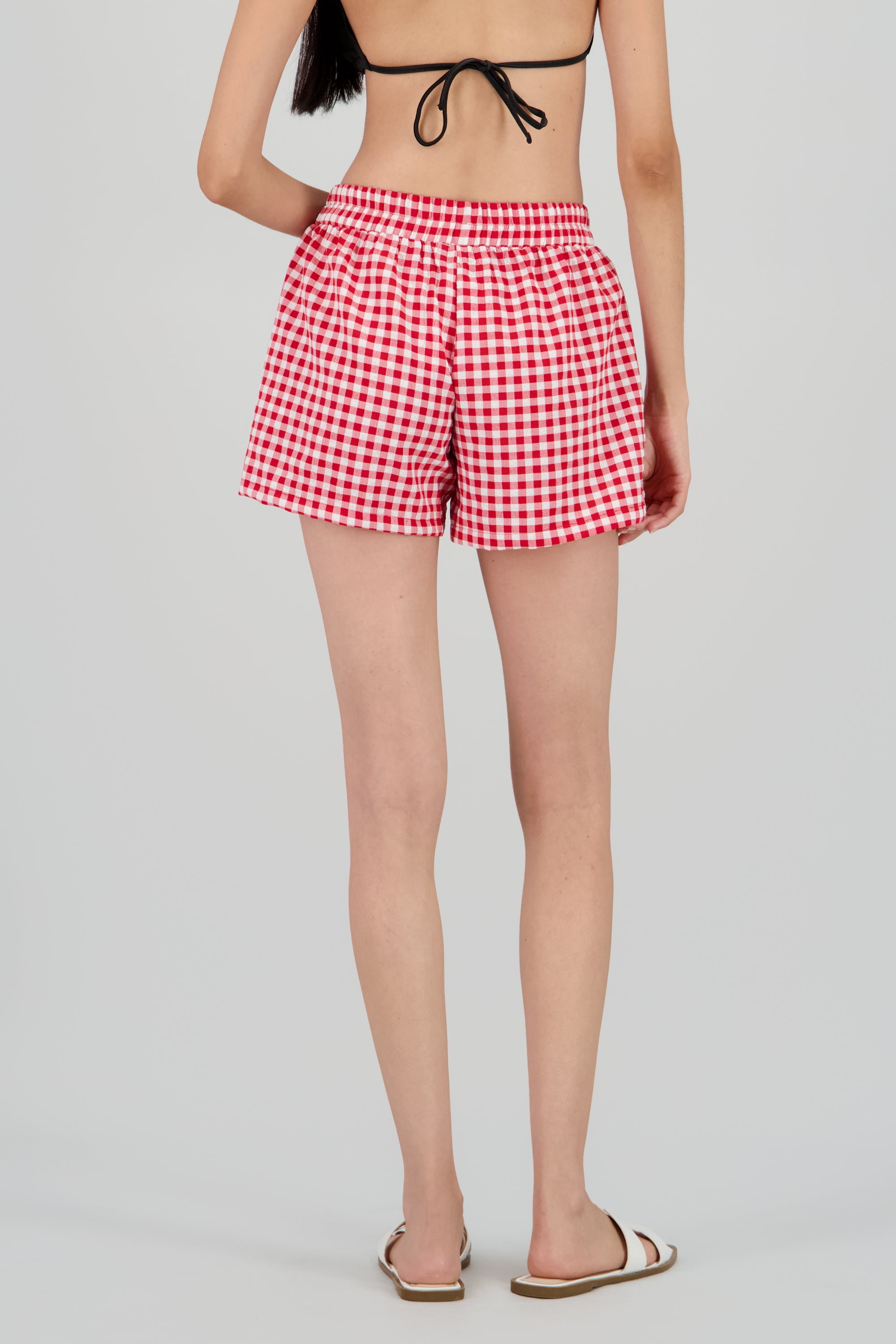 Short cuadros est moras ROJO COMBO