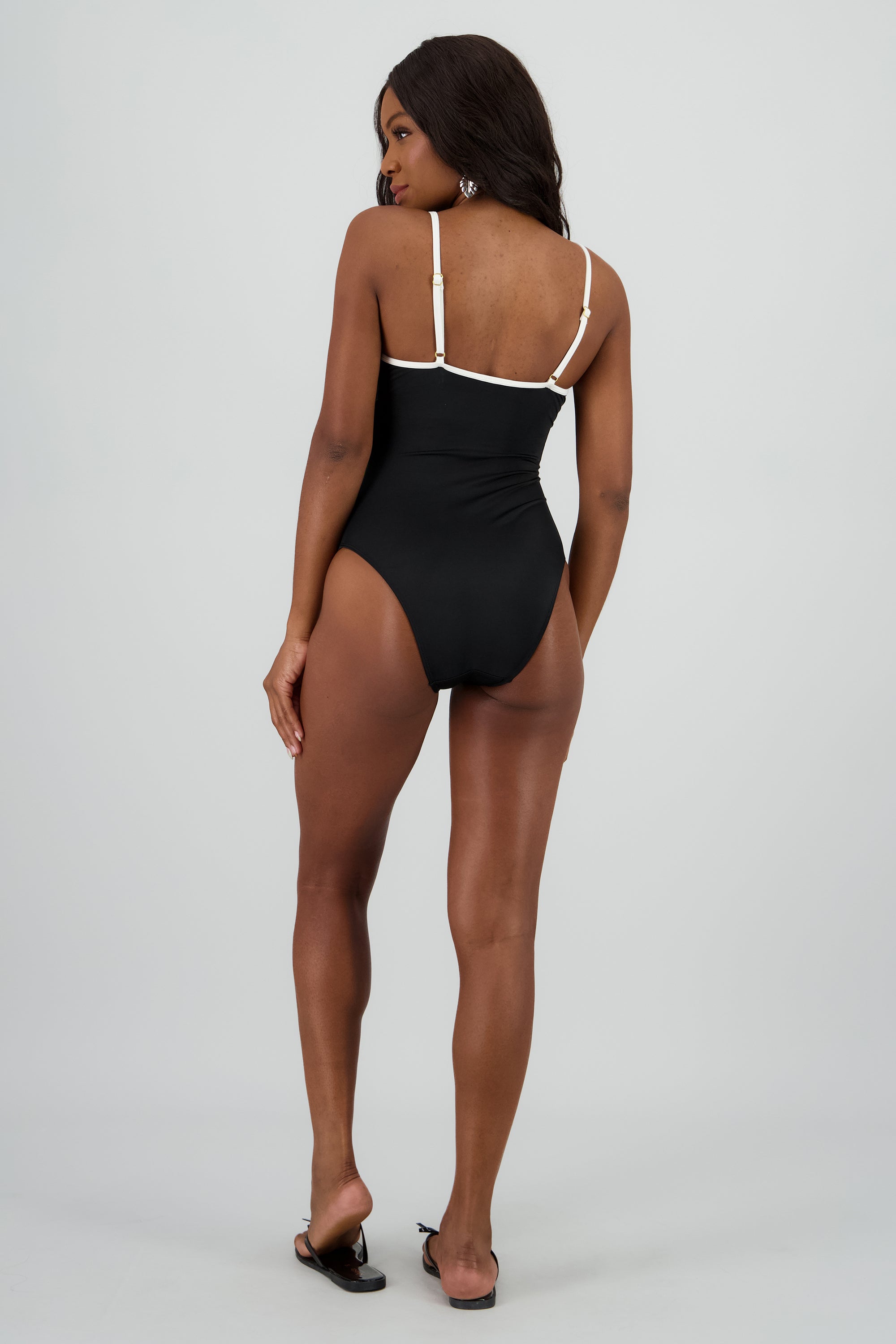 Traje de baño contrastes NEGRO COMBO