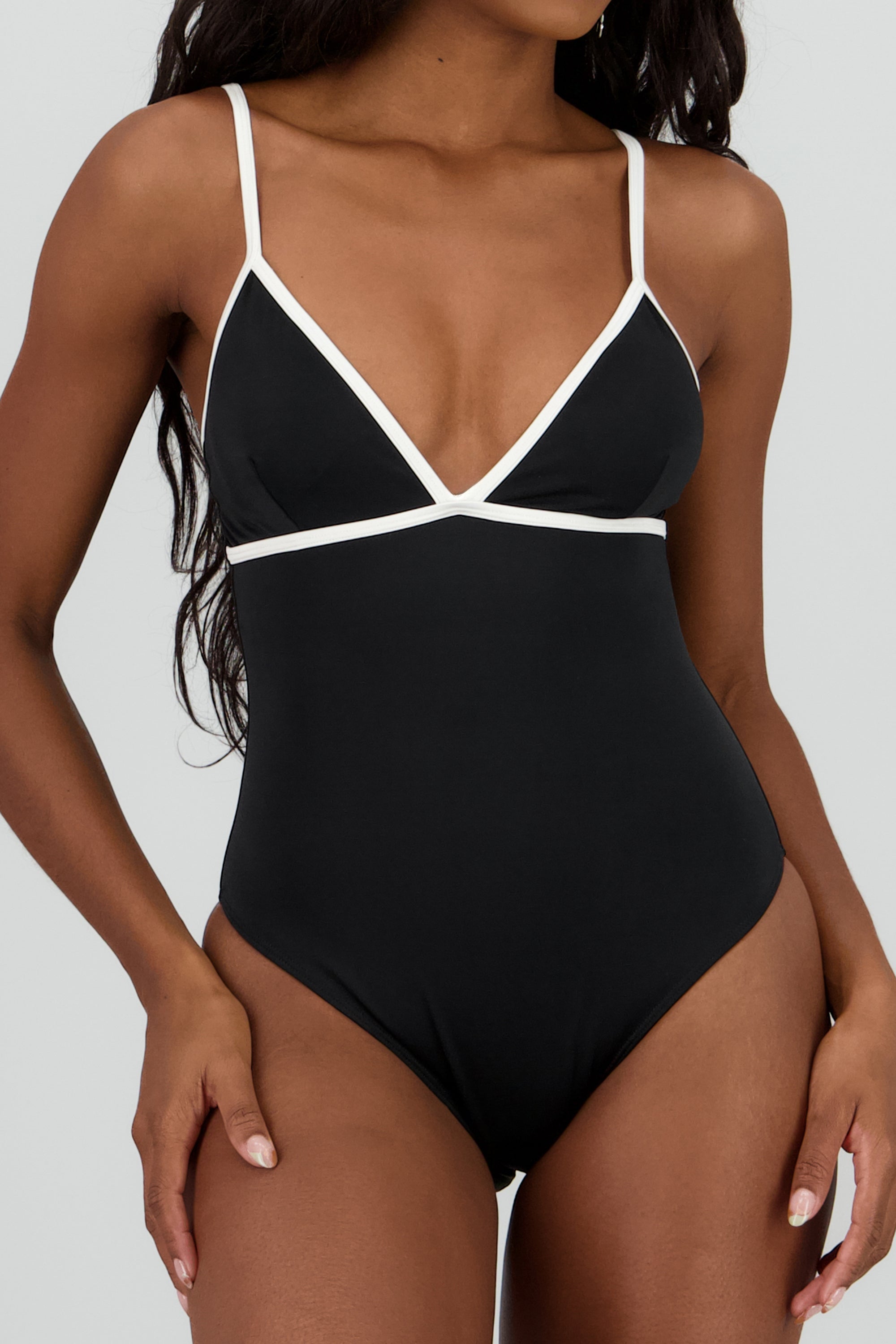 Traje de baño contrastes NEGRO COMBO