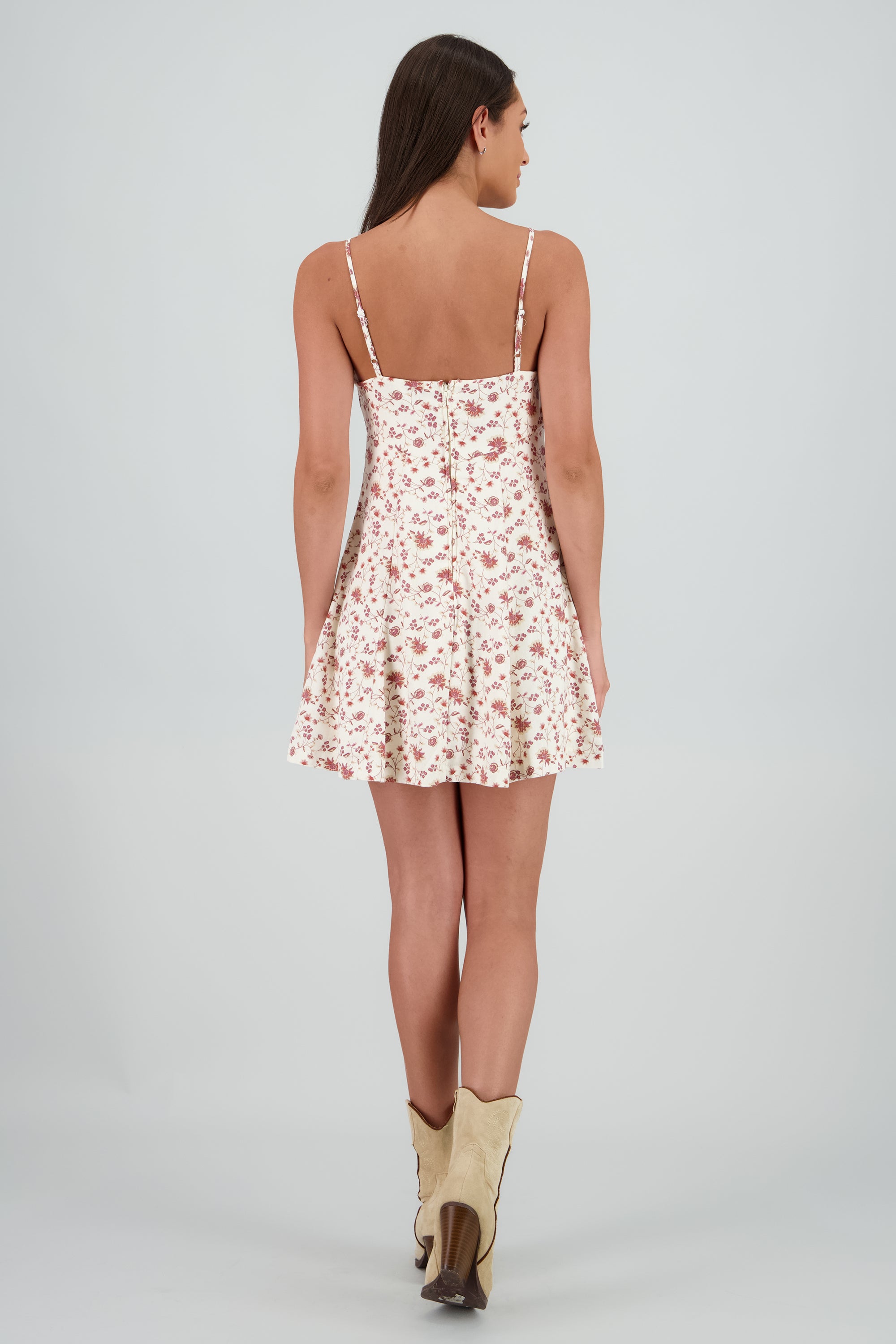 Vestido mini detalle moño CAFE