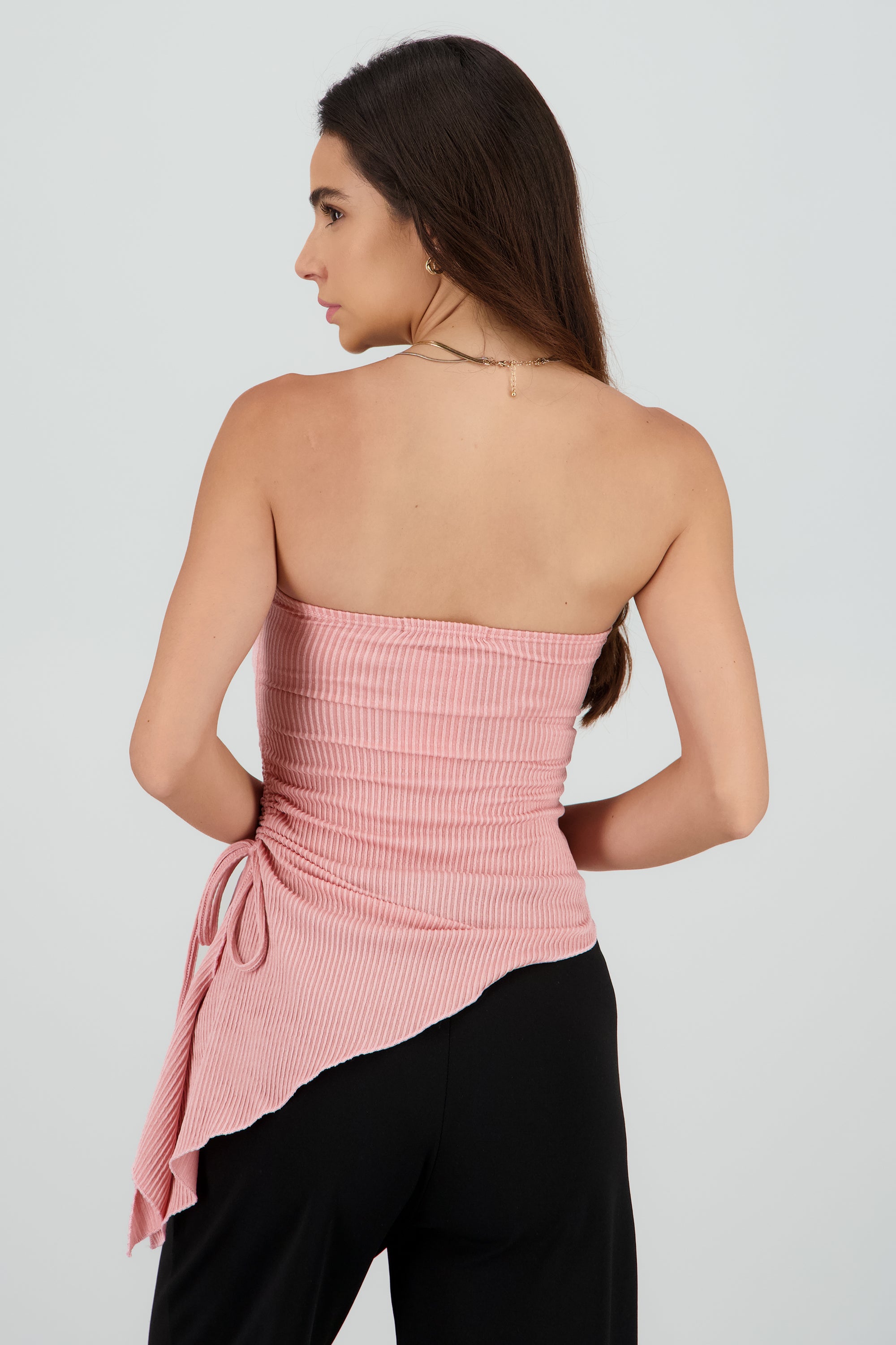 Top tubo jareta PALO DE ROSA
