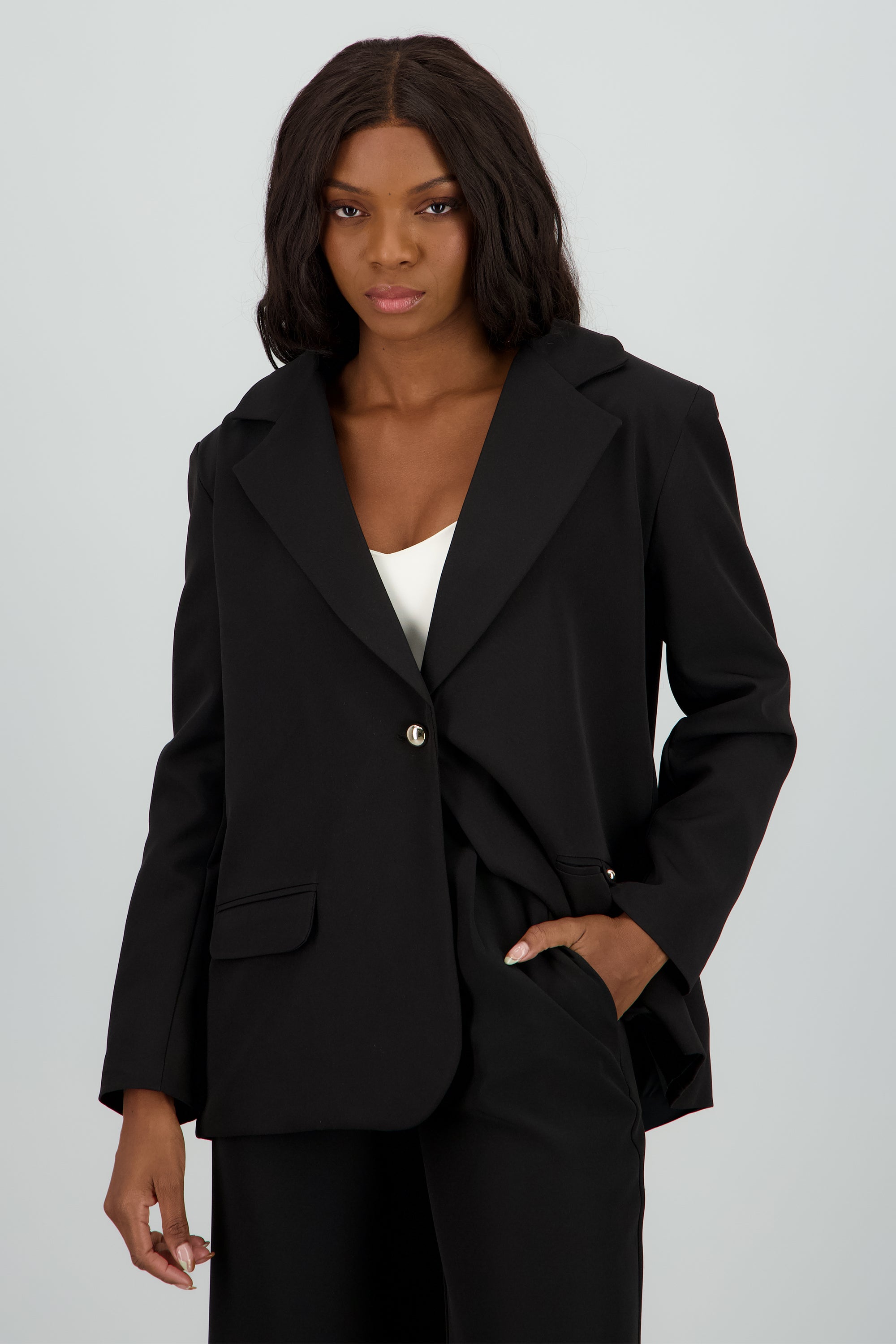 Blazer oversized espalda cruzada Hypsters NEGRO