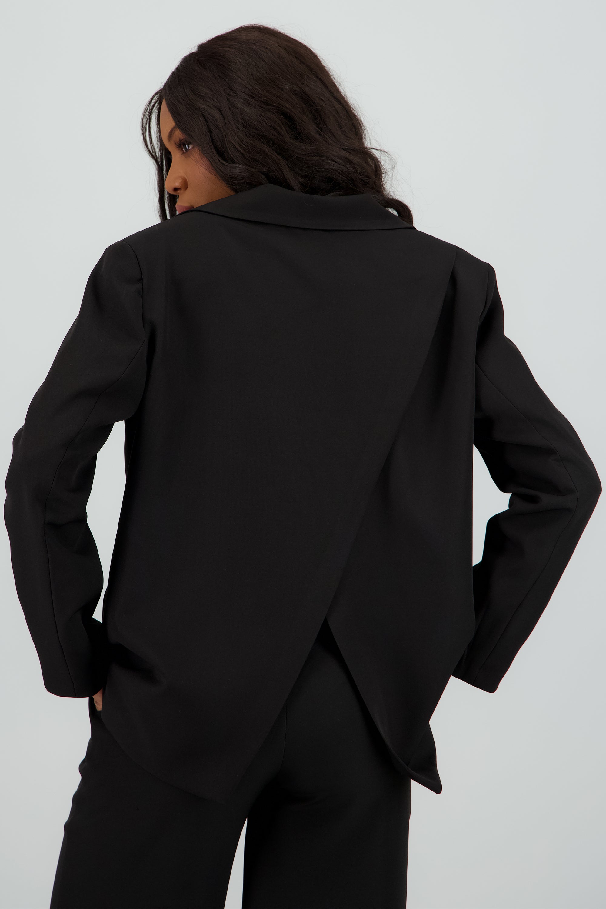 Blazer oversized espalda cruzada Hypsters NEGRO