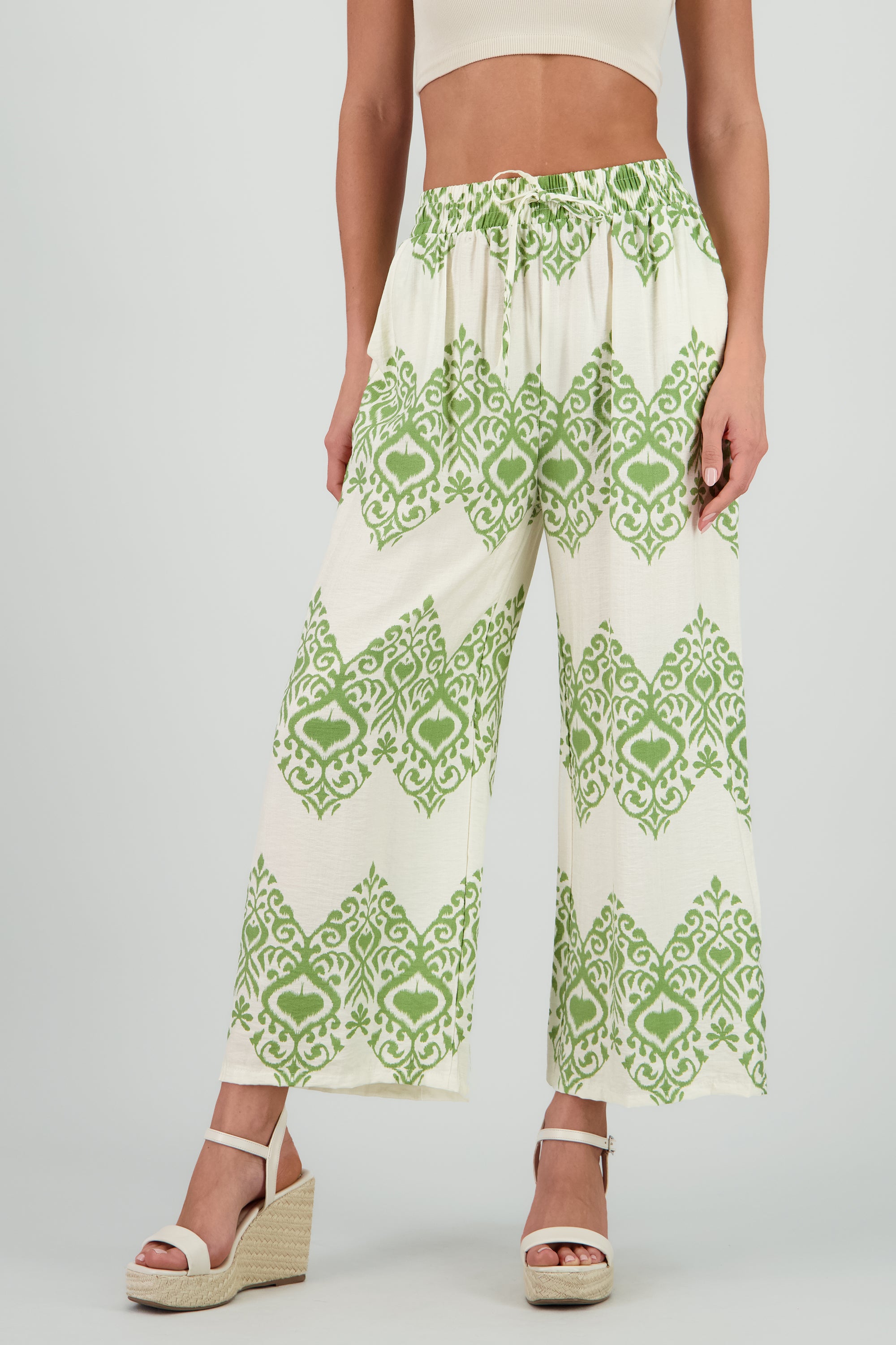 Pantalon estampado VERDE COMBO