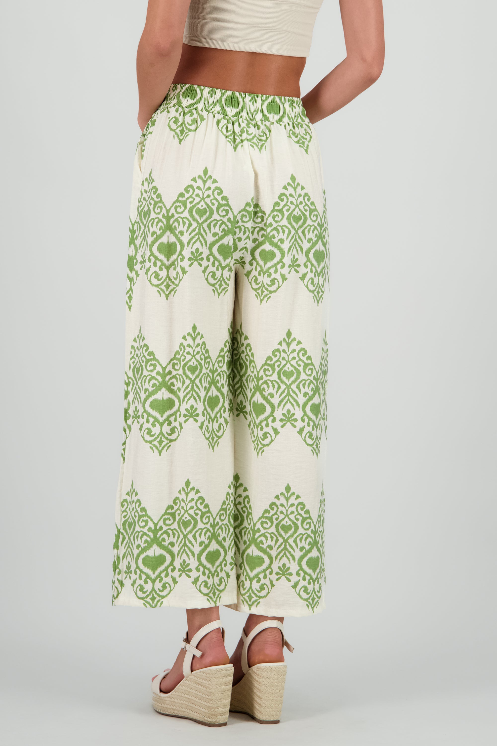 Pantalon estampado VERDE COMBO