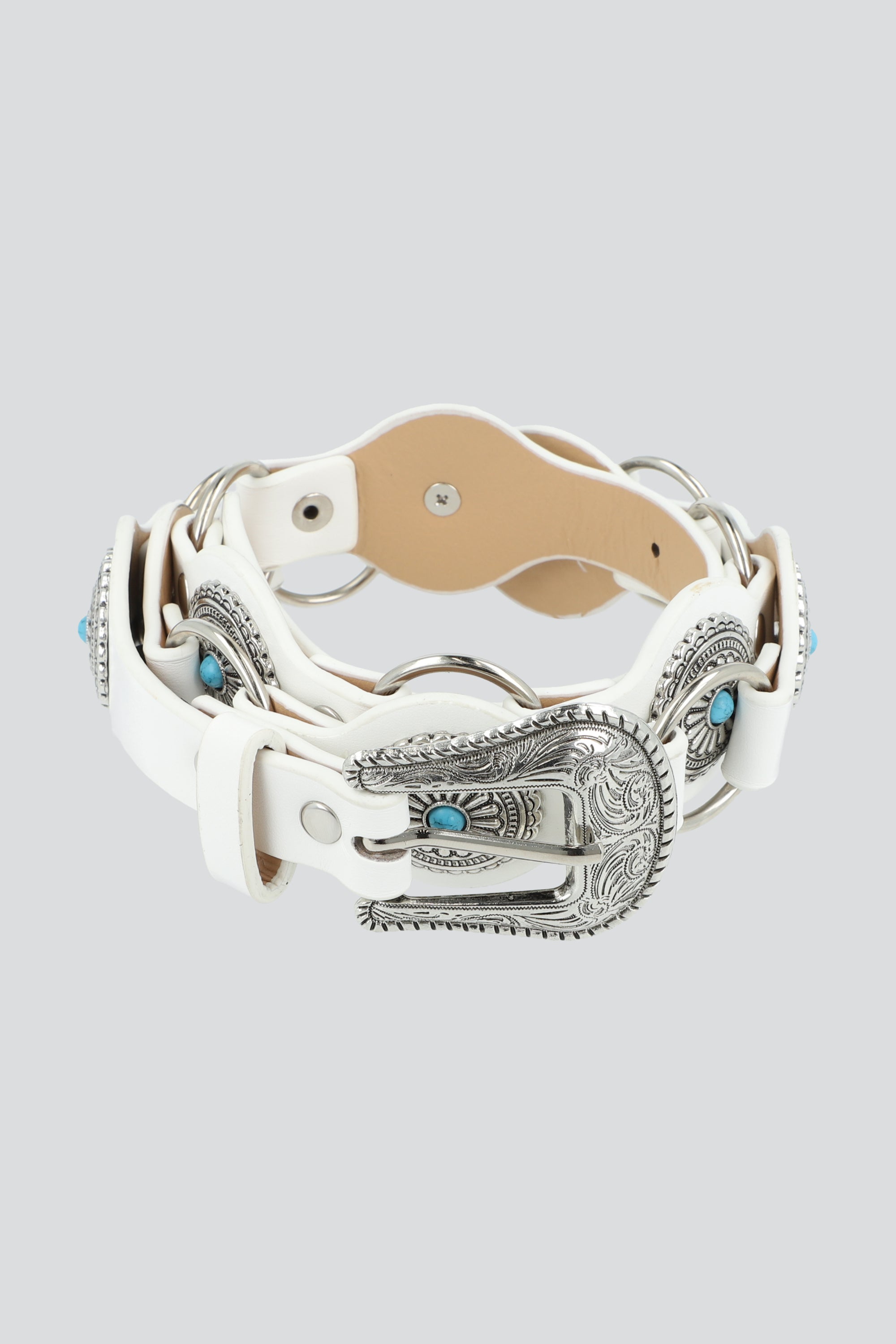 Cinturon mega boho BLANCO