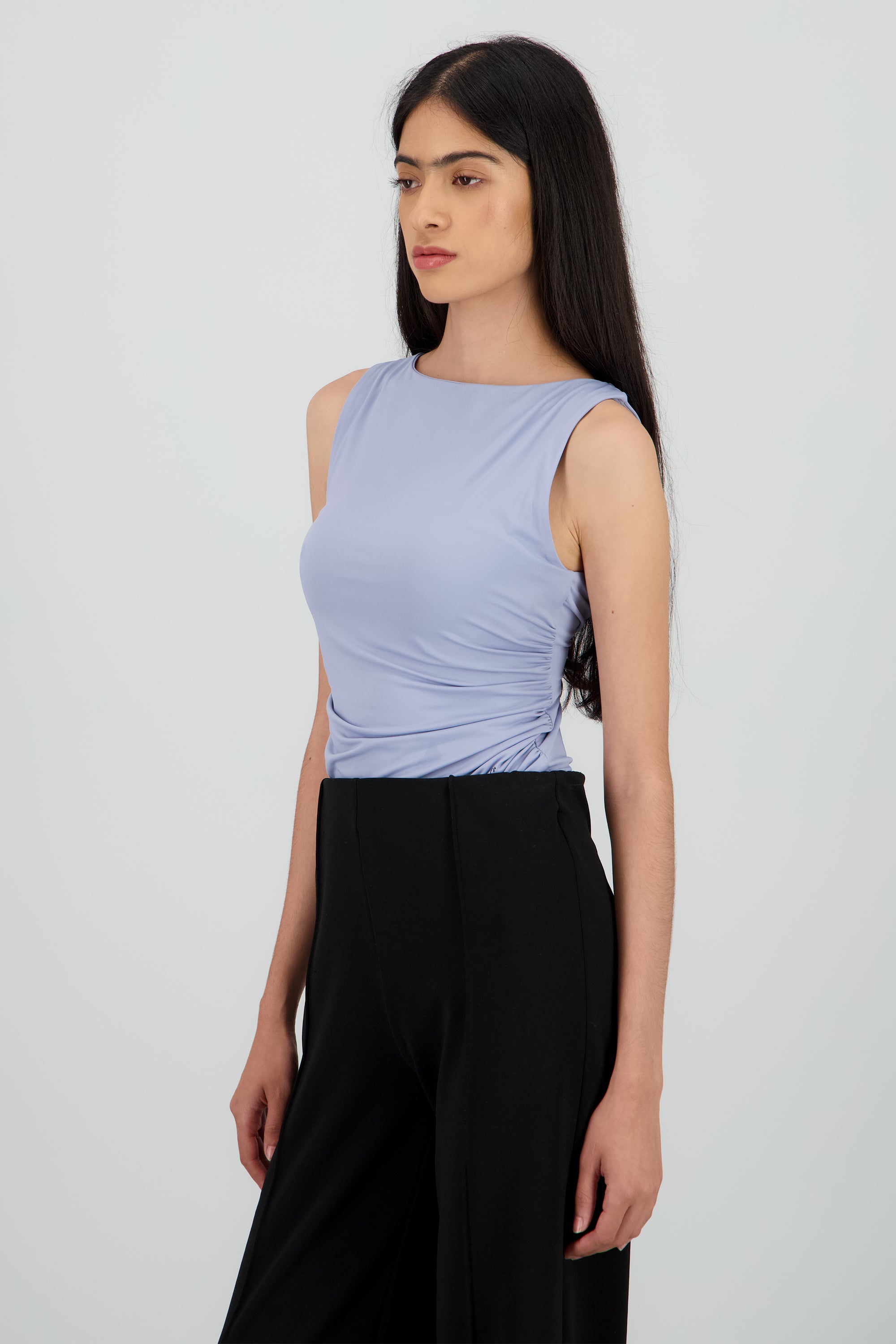 Top sin mangas tacto suave AZUL PASTEL