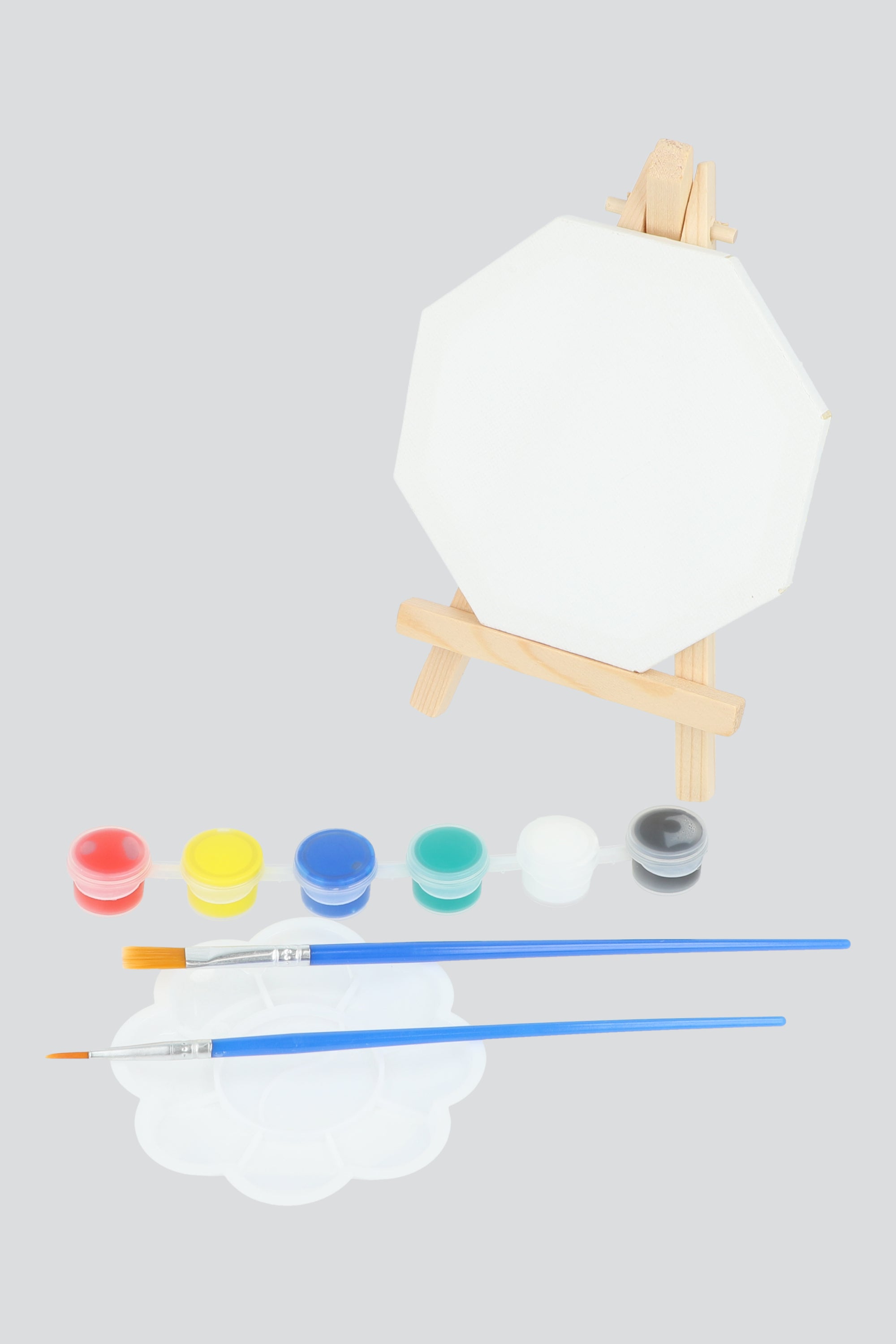 Set diy caballete lienzo hexagonal MULTICOLOR