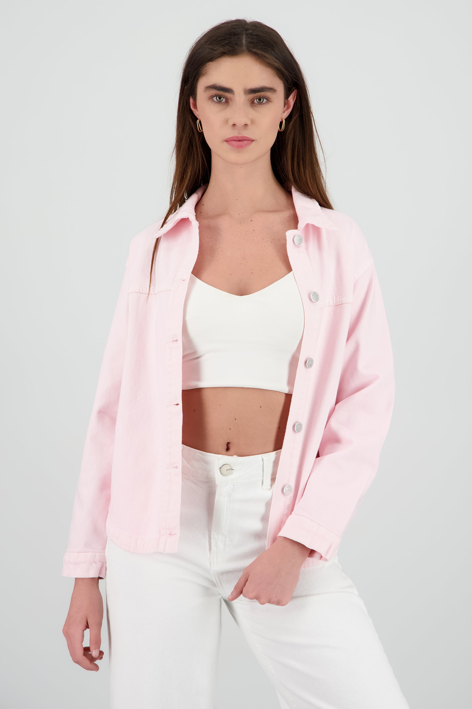Sobrecamisa oversize corte ROSA PASTEL