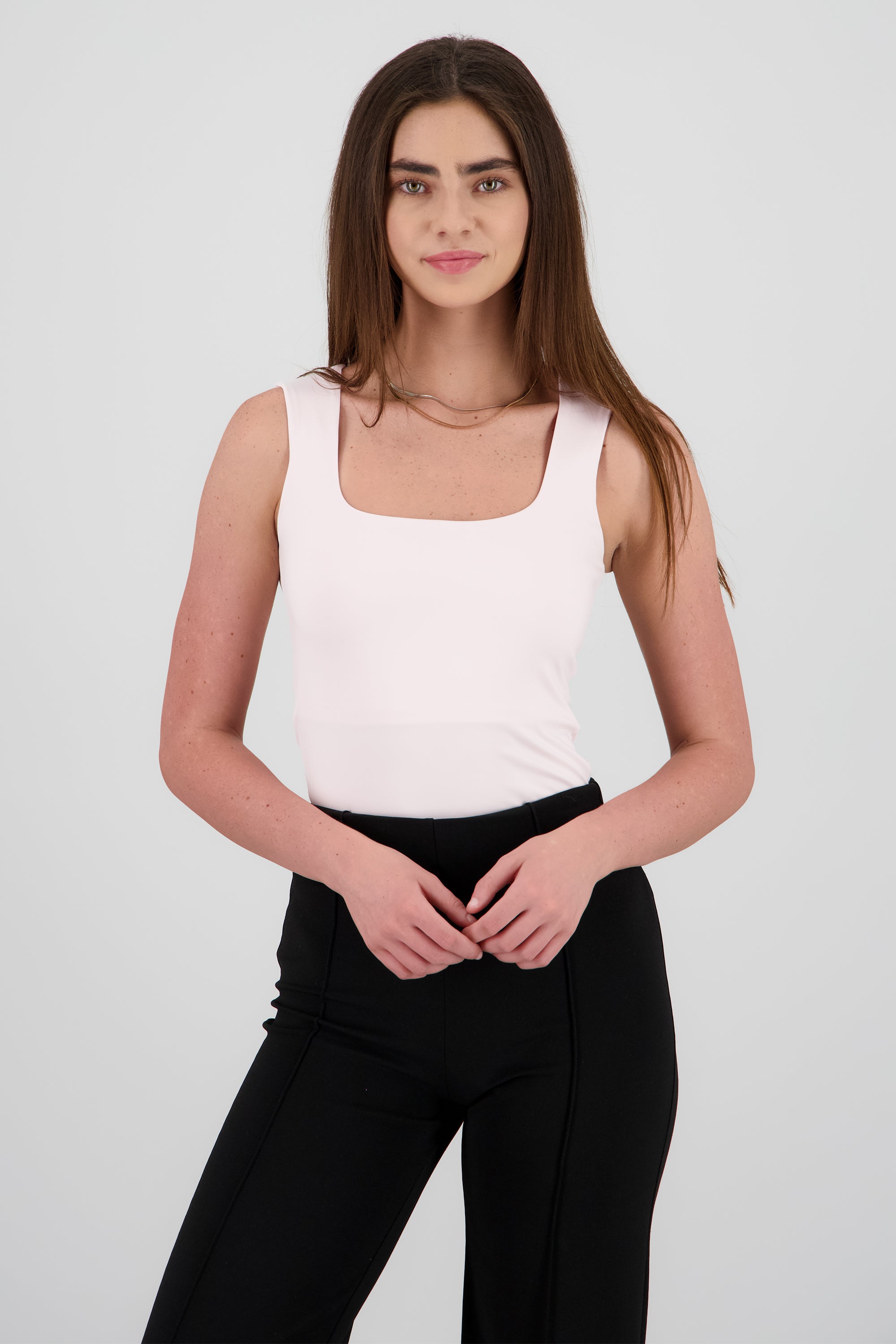 Body tirantes escote cuadrado ROSA PASTEL