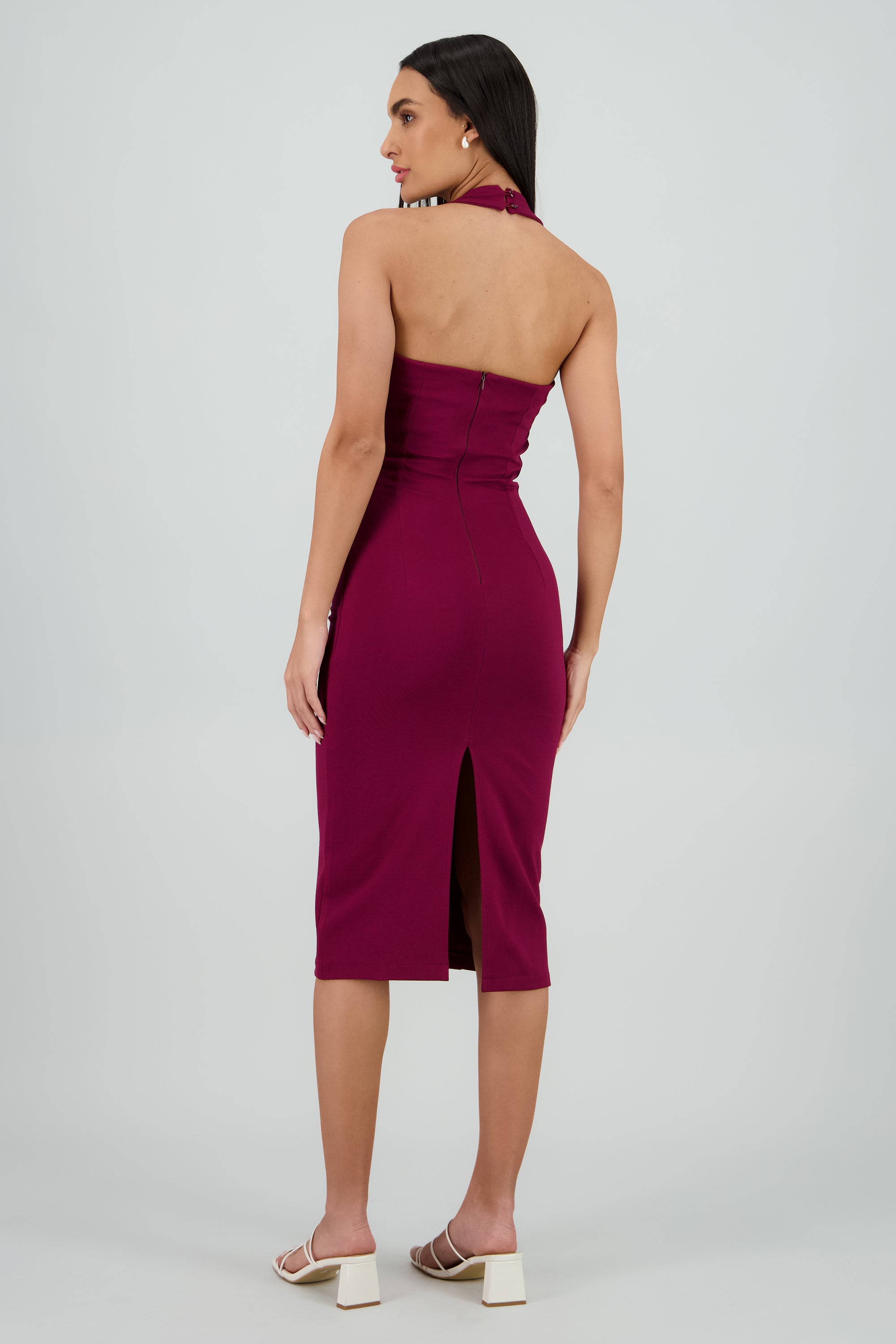 Vestido halter bodycon midi VINO