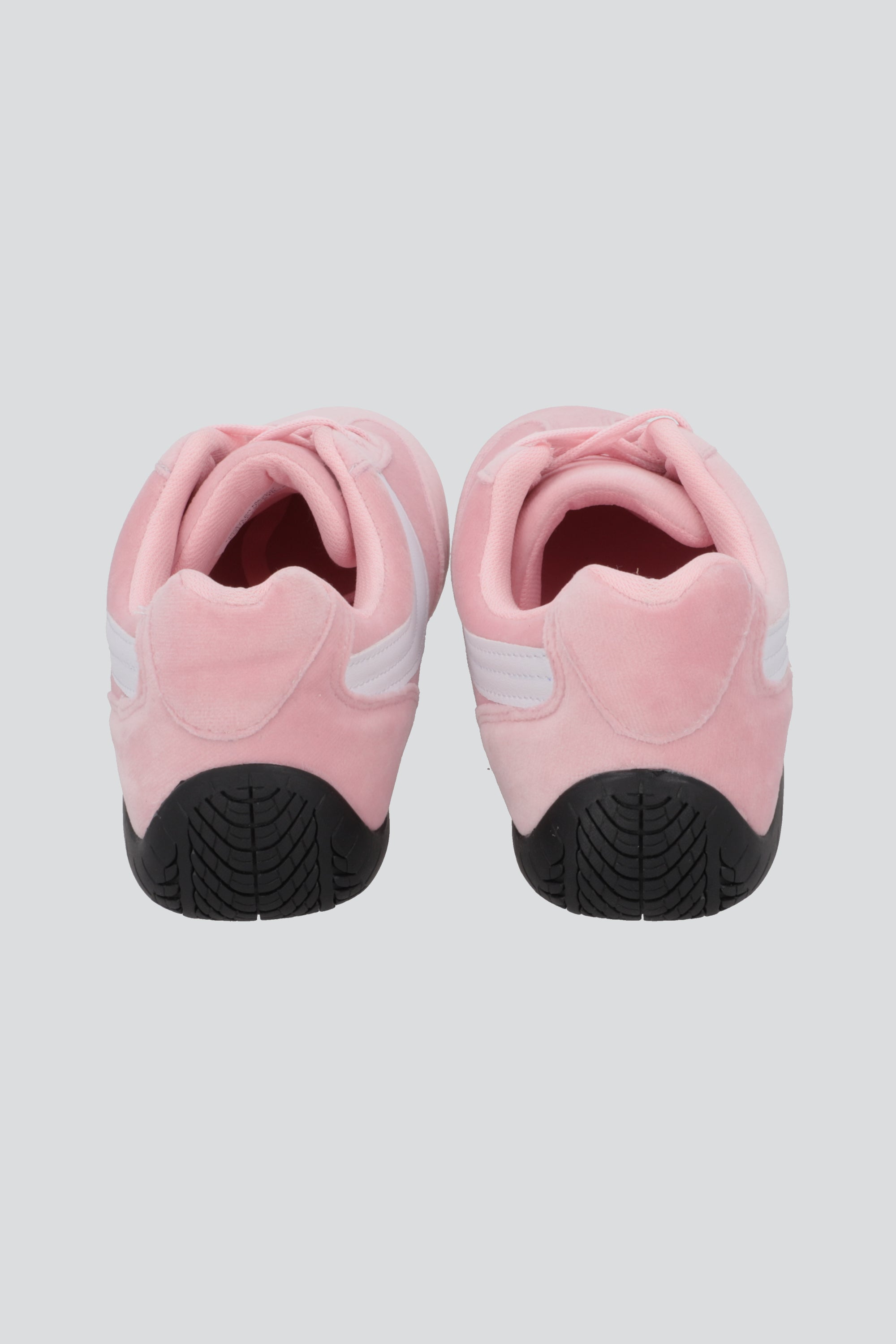 Tenis delgado gamuza lineas ROSA