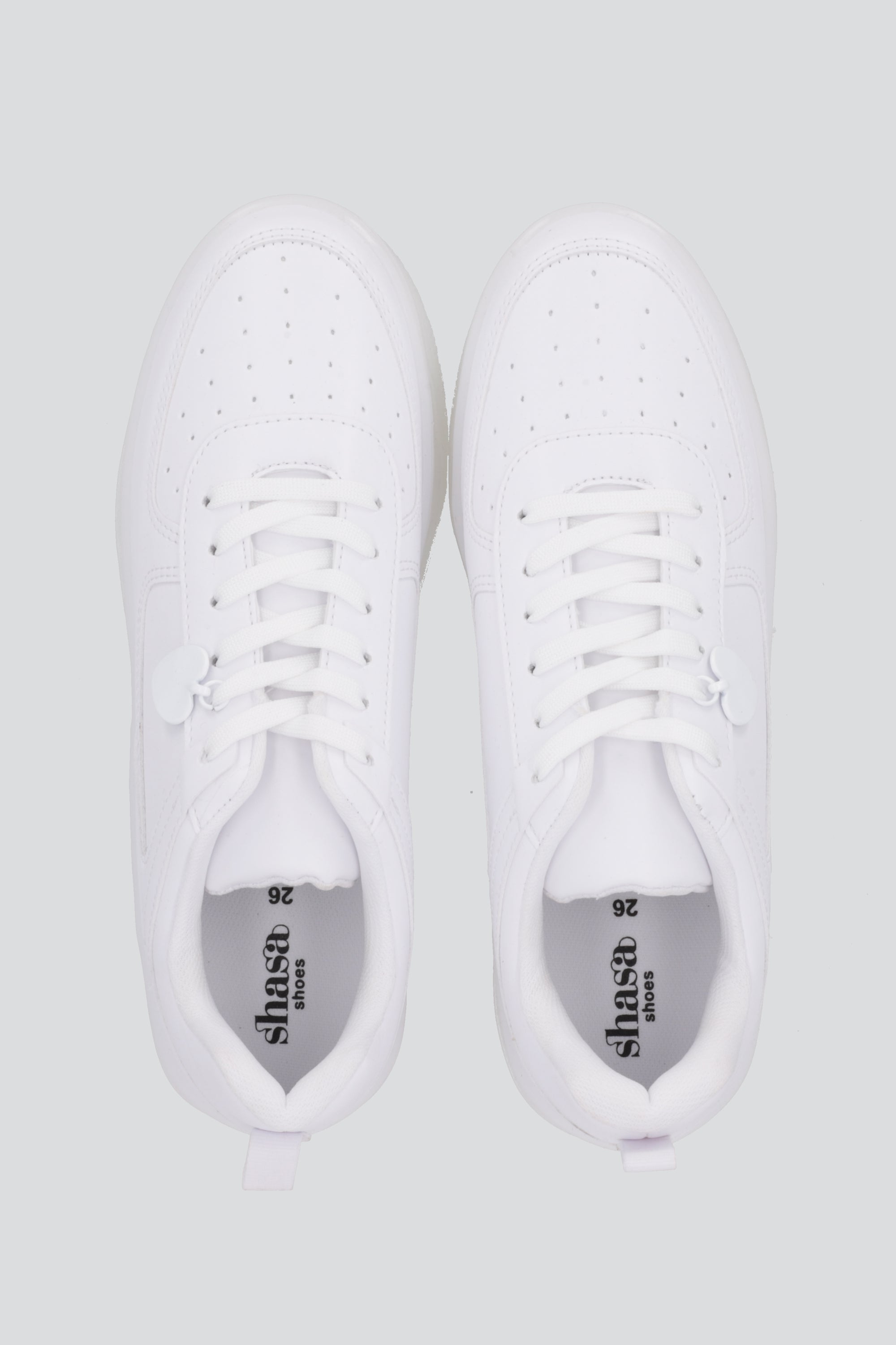 Tenis casual plataforma alta BLANCO