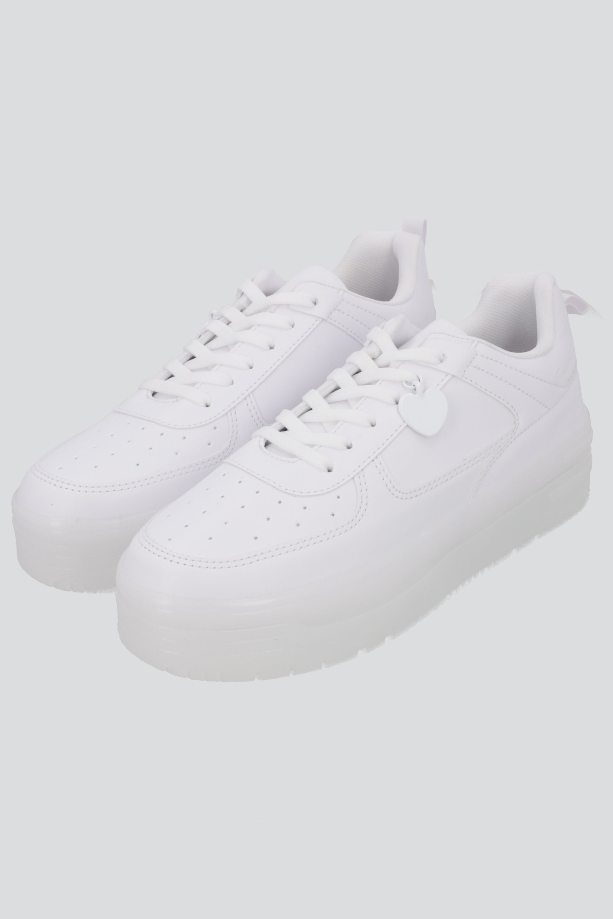 Tenis casual plataforma alta BLANCO