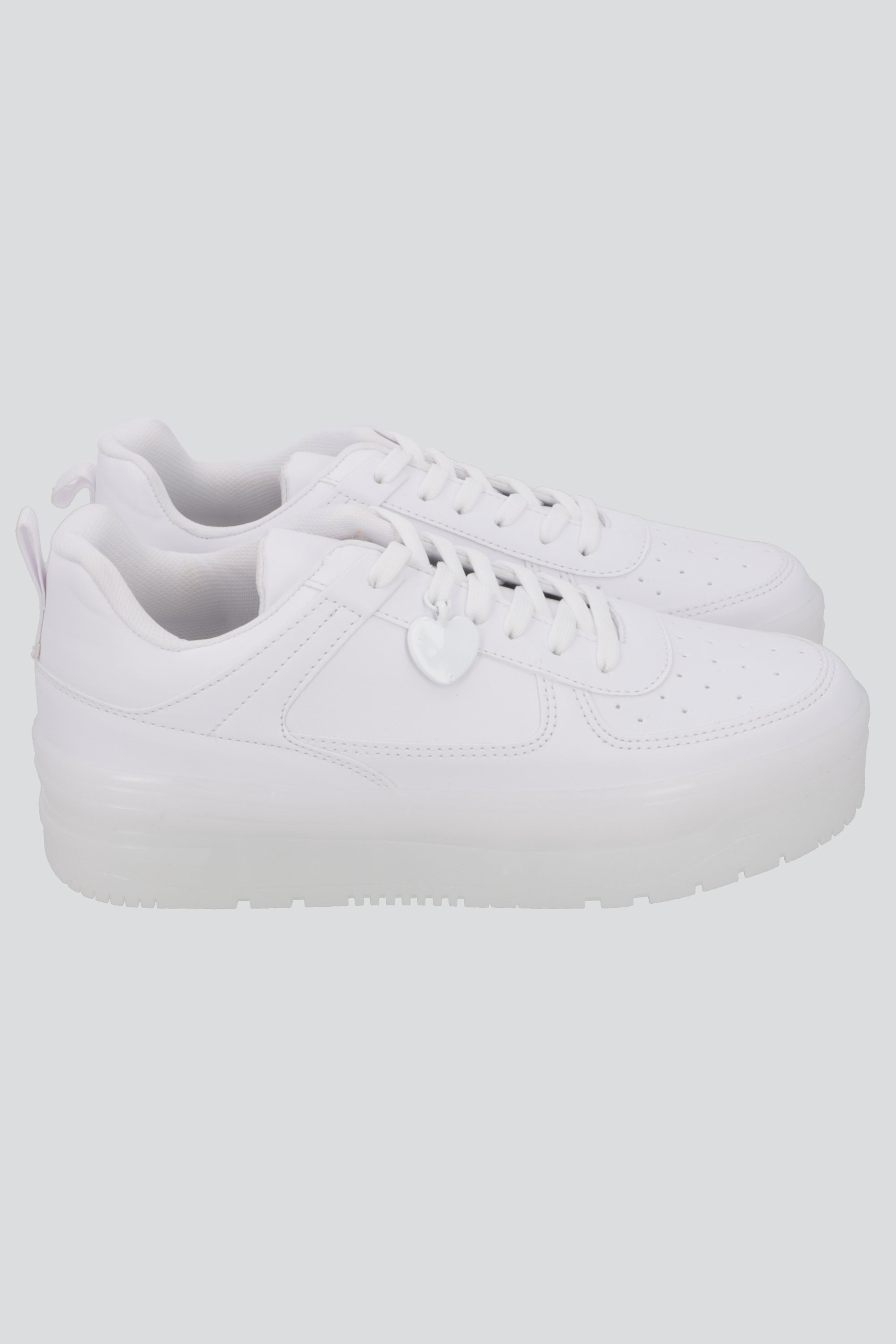 Tenis casual plataforma alta BLANCO