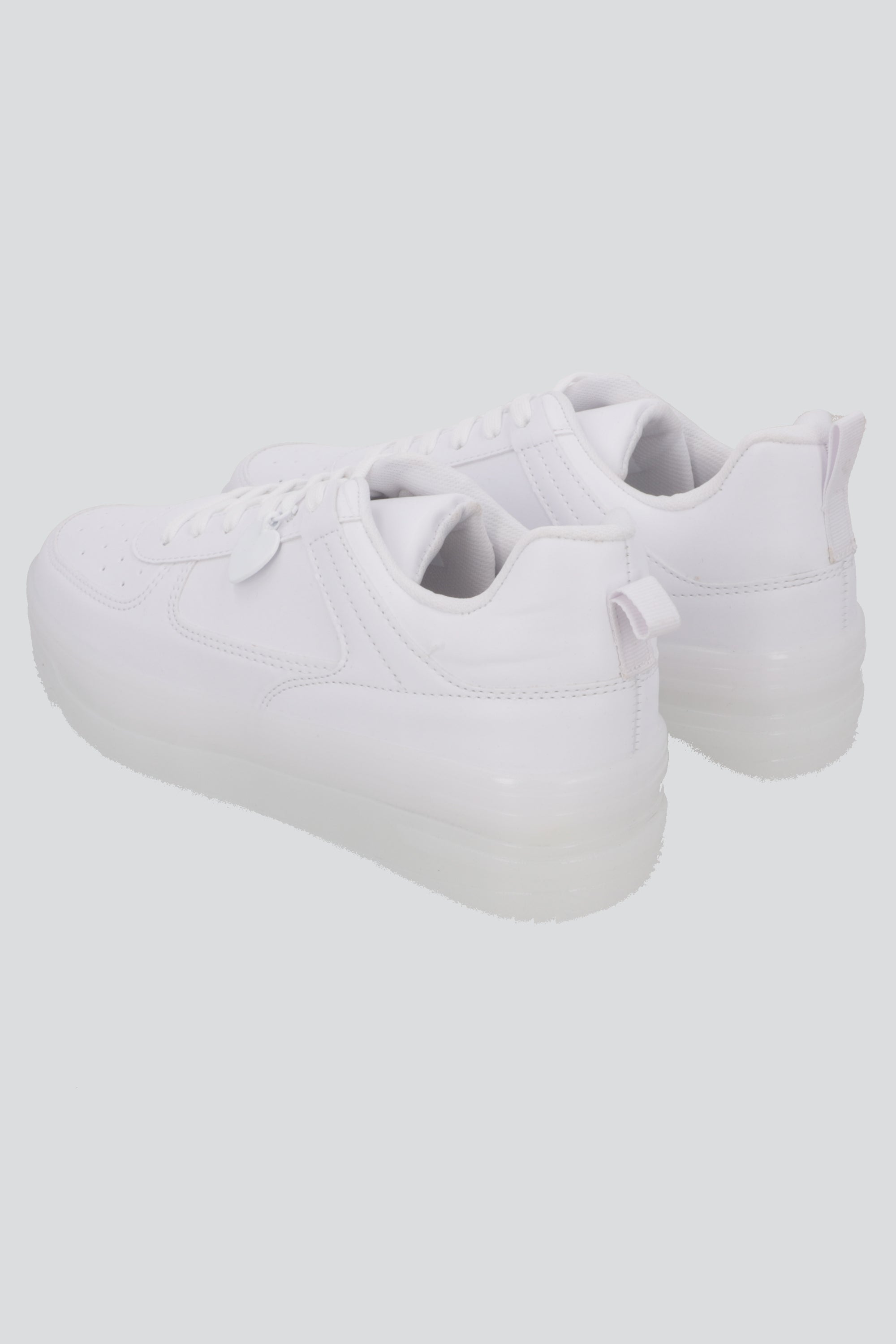 Tenis casual plataforma alta BLANCO