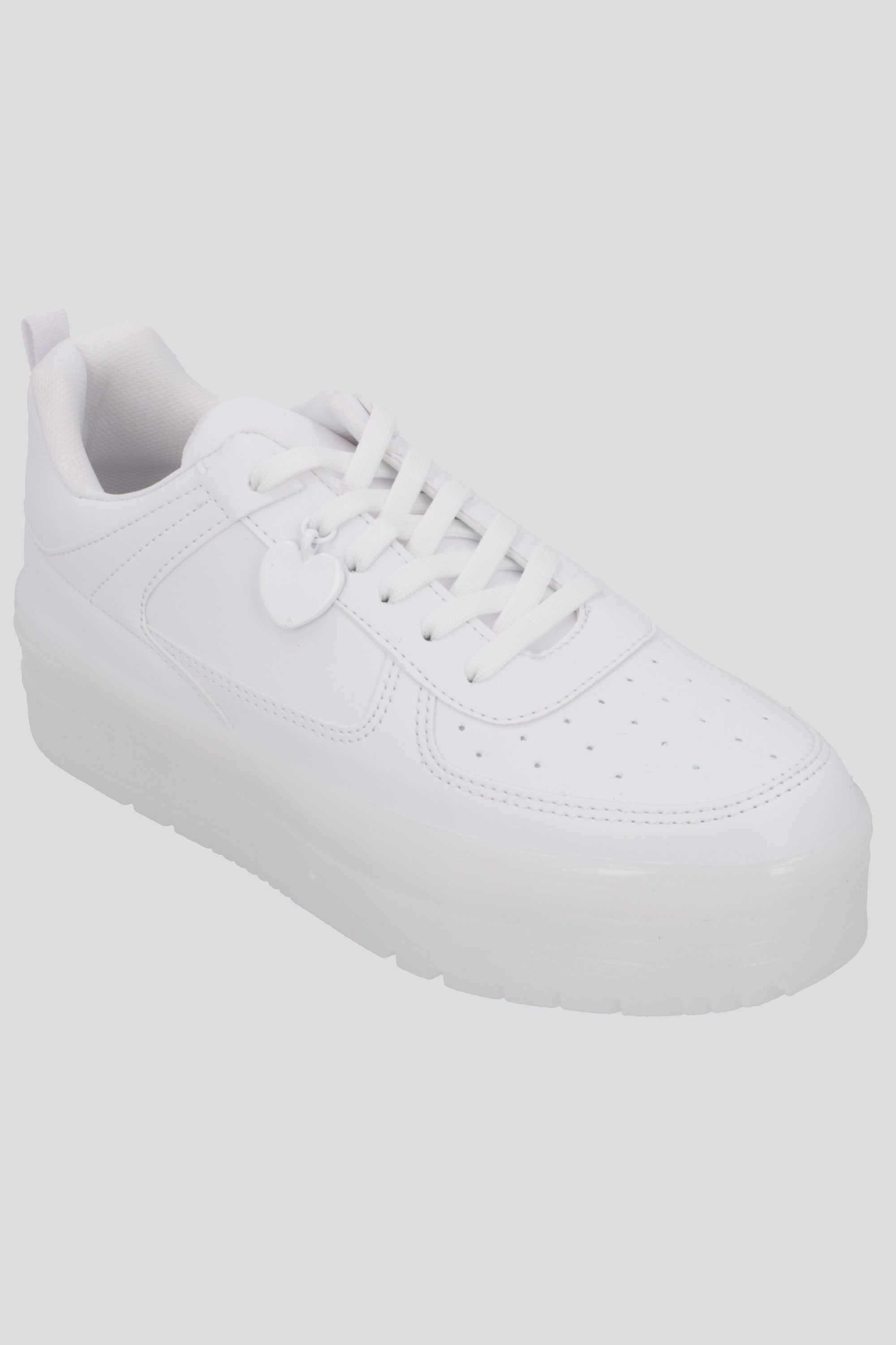 Tenis casual plataforma alta BLANCO