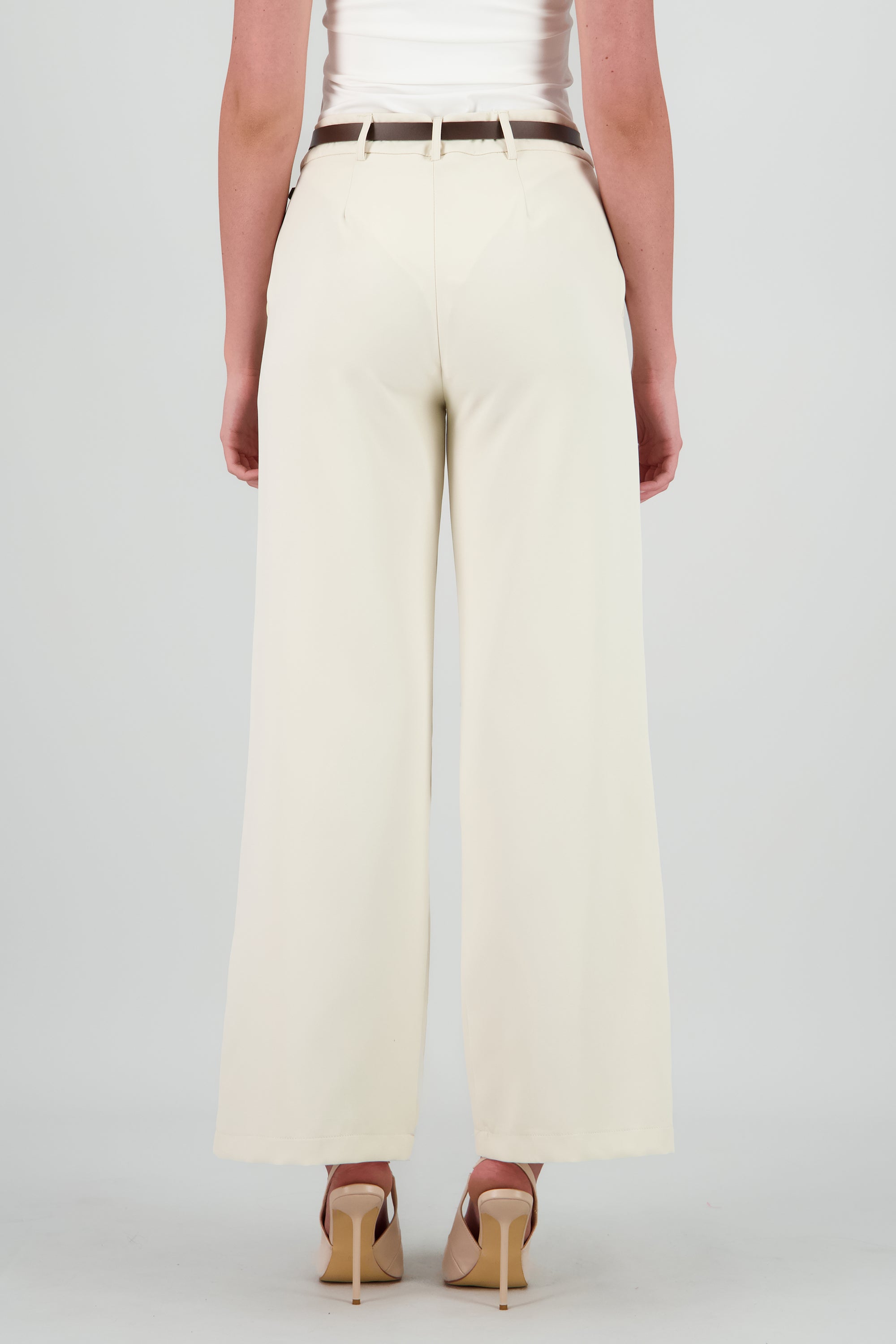 Pantalon sastre costura con cinturon Hypsters CREMA