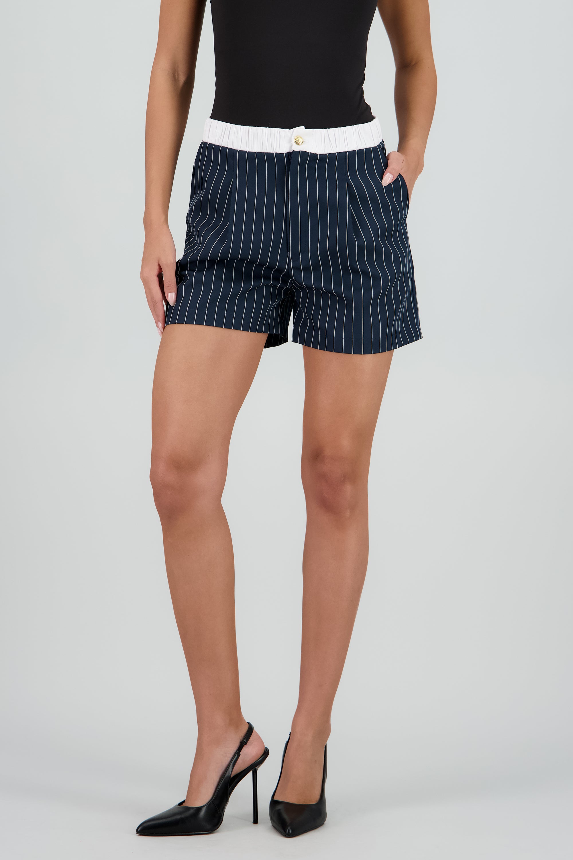 Short sastre rayas pretina boxer botón Hypsters MARINO COMBO