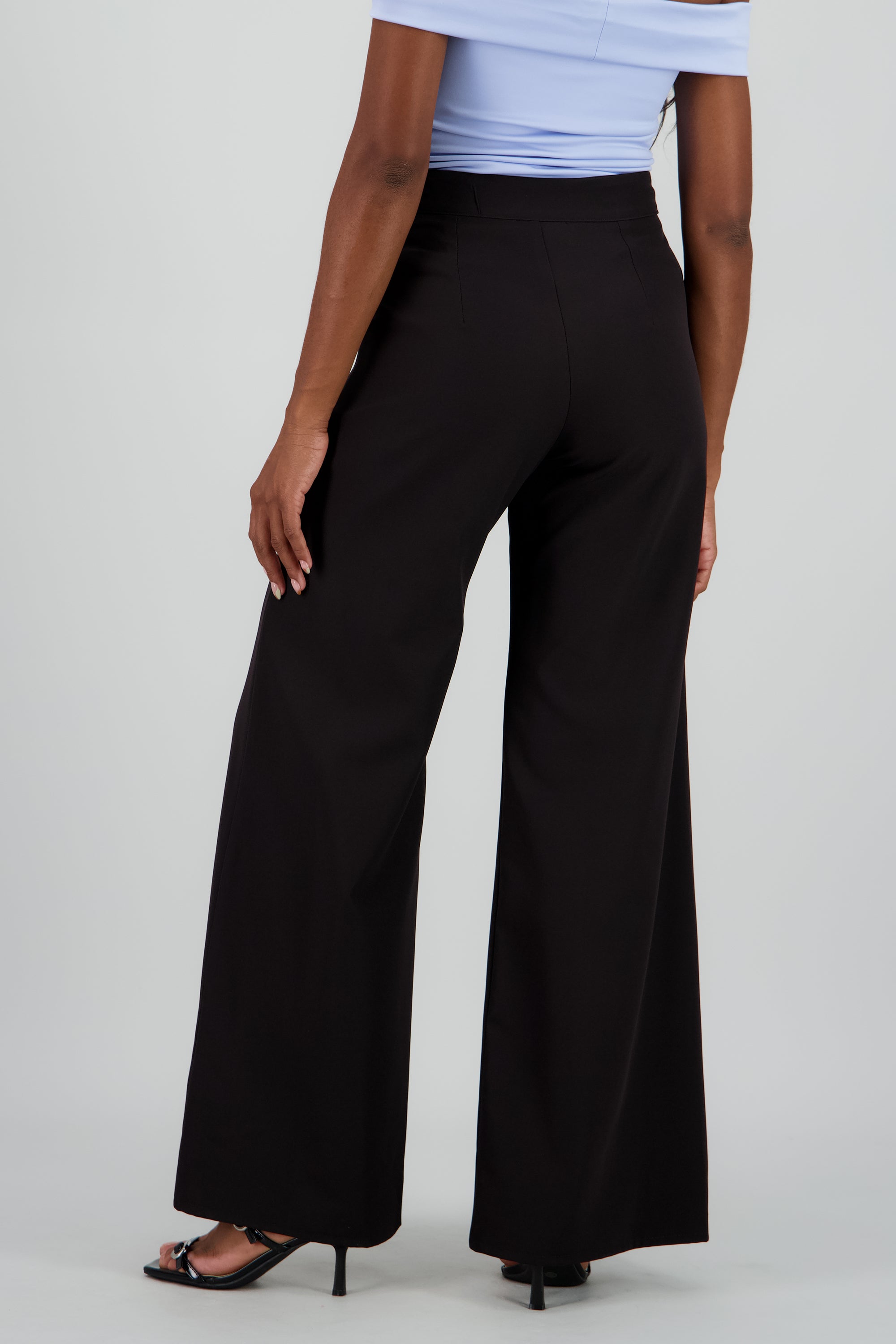 Pantalon flared aberturas NEGRO