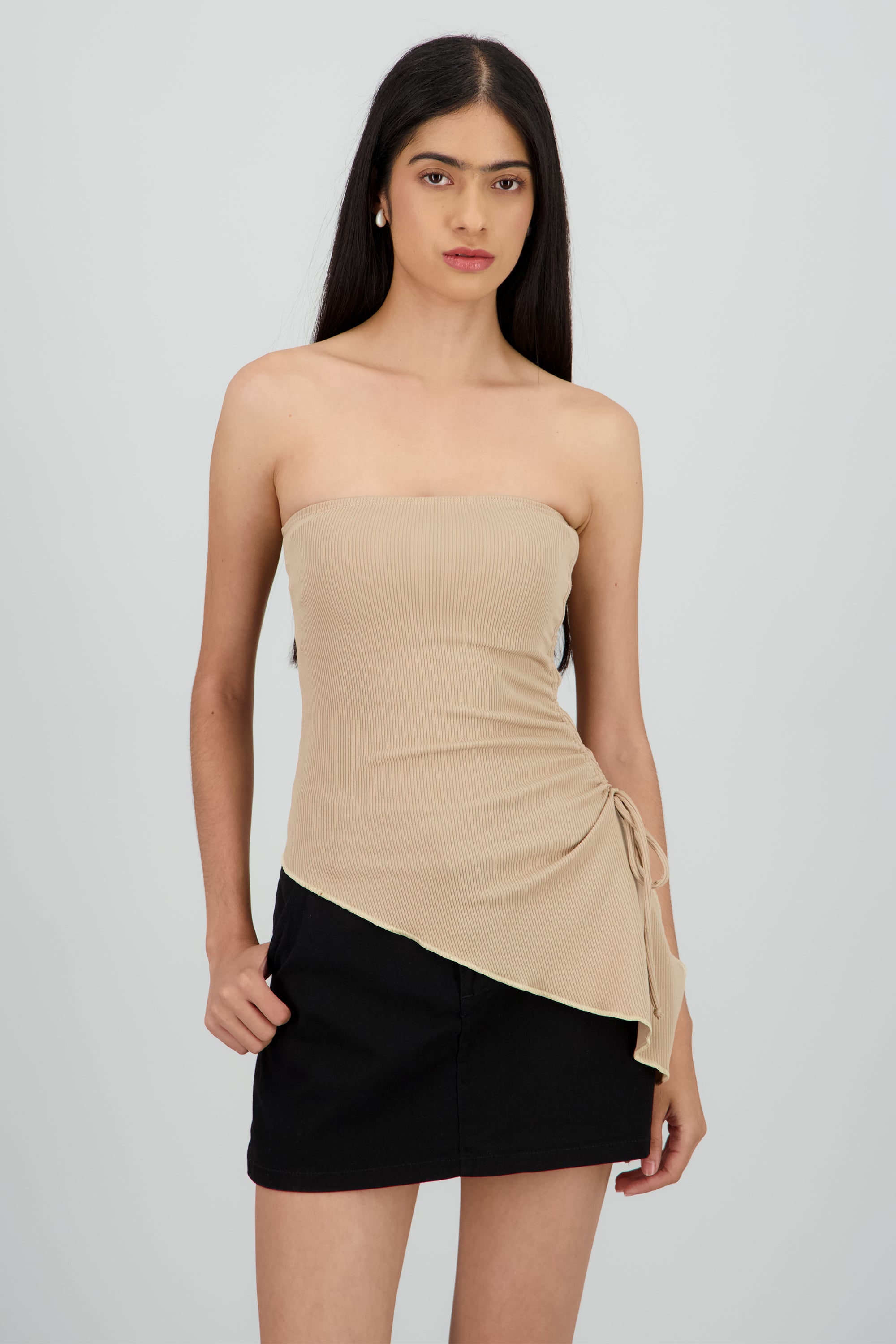 Top asimetrico rib CAMELLO