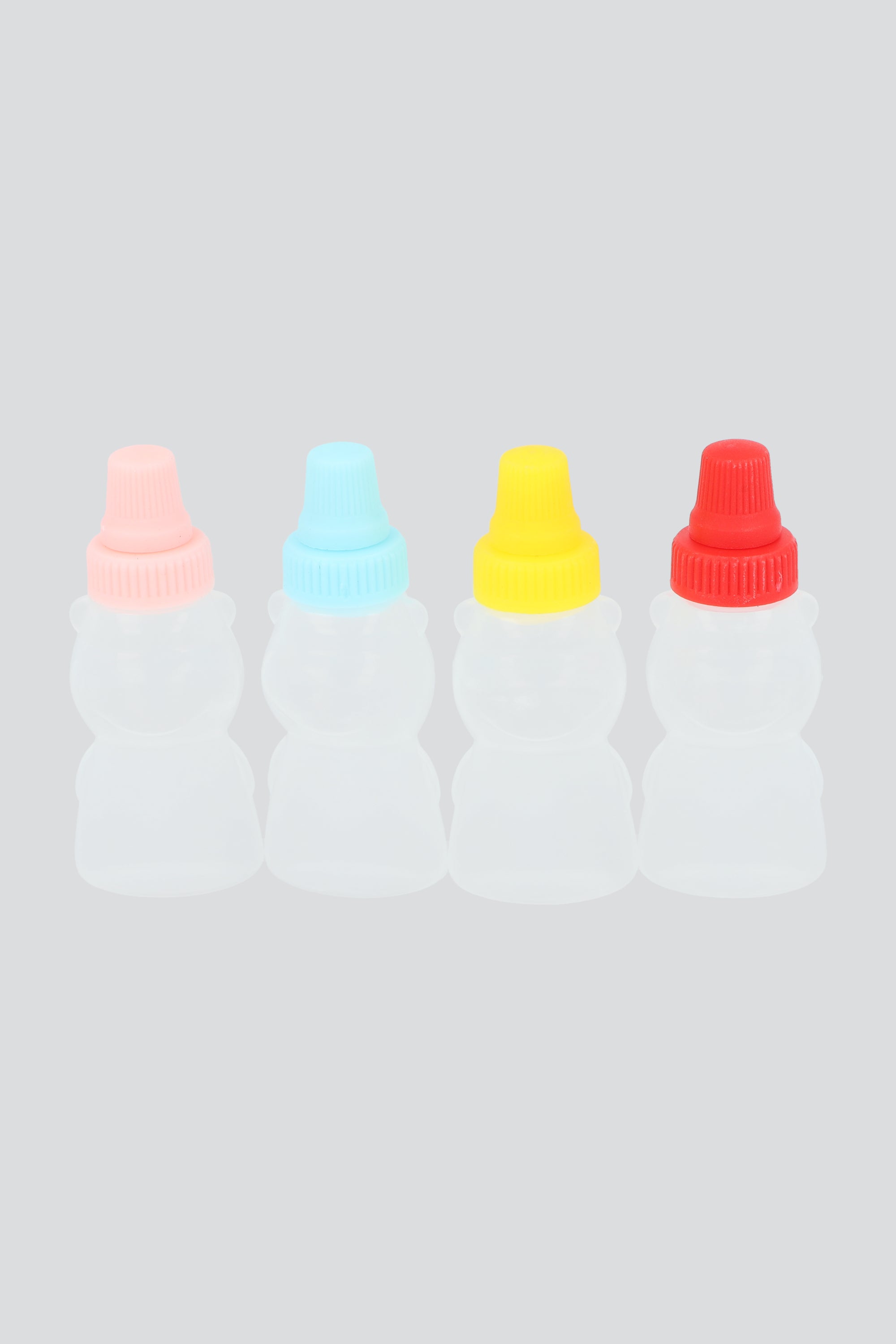 Set de 4 botellas para aderezo ositos MULTICOLOR