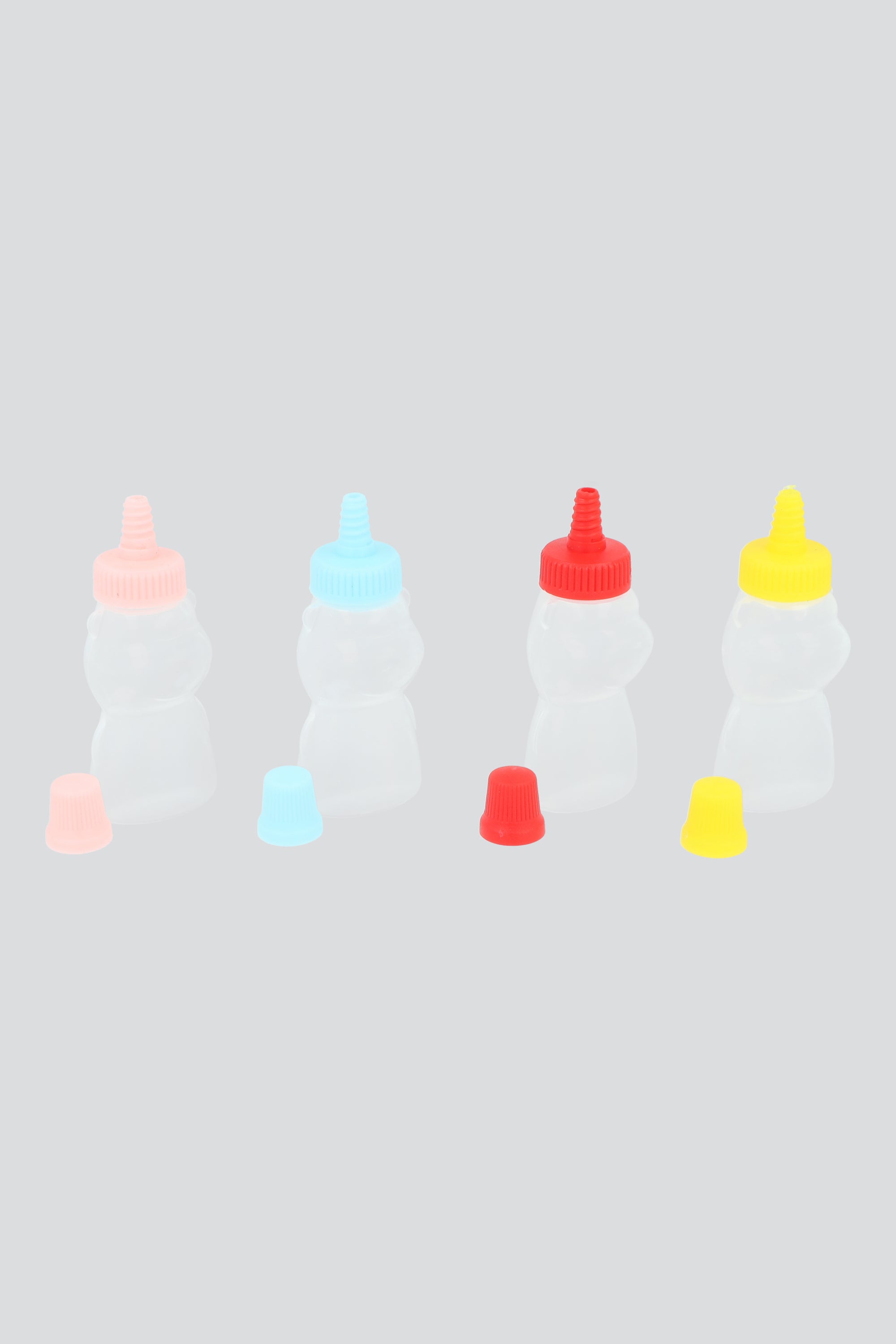 Set de 4 botellas para aderezo ositos MULTICOLOR