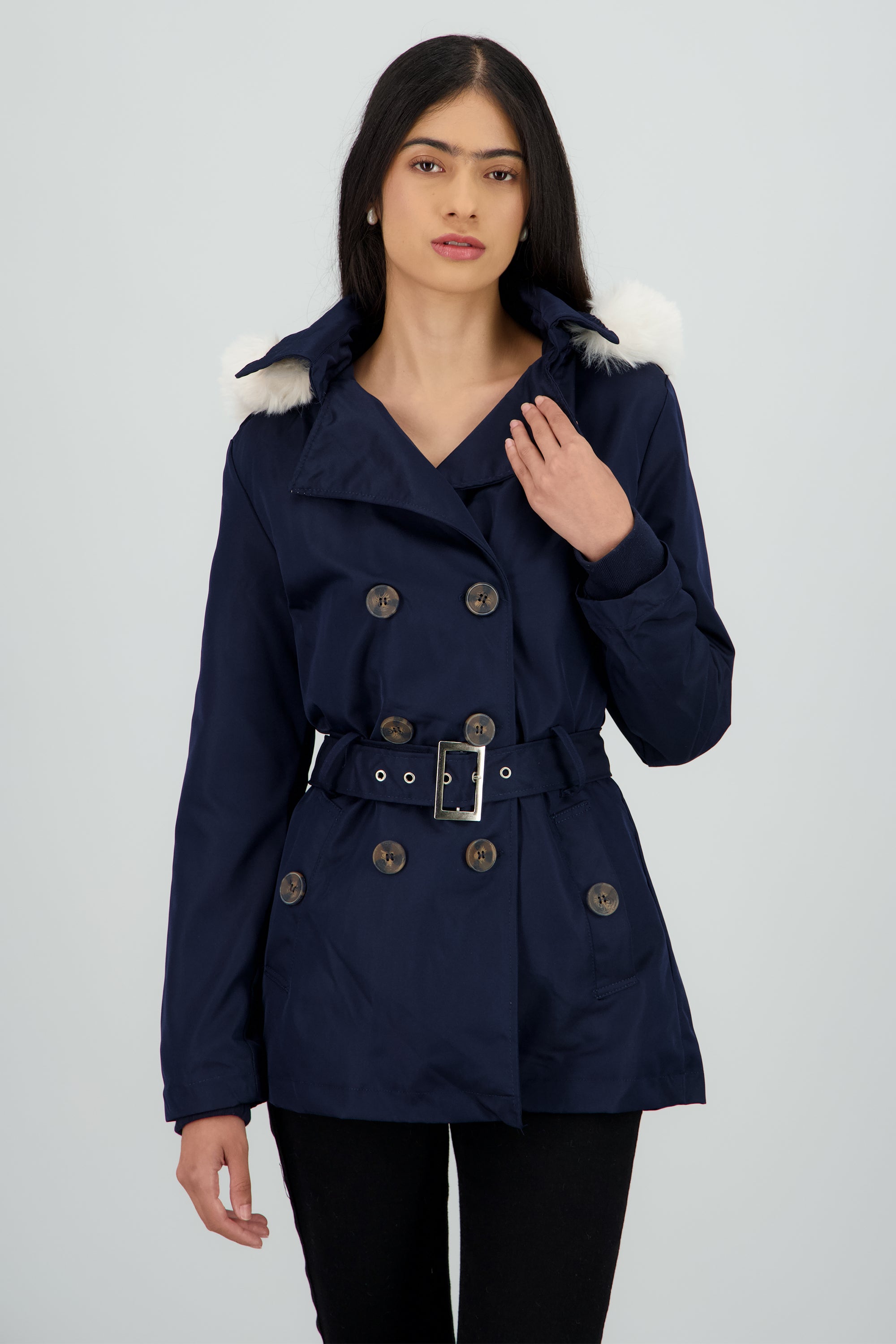Gabardina con botones det peluche MARINO