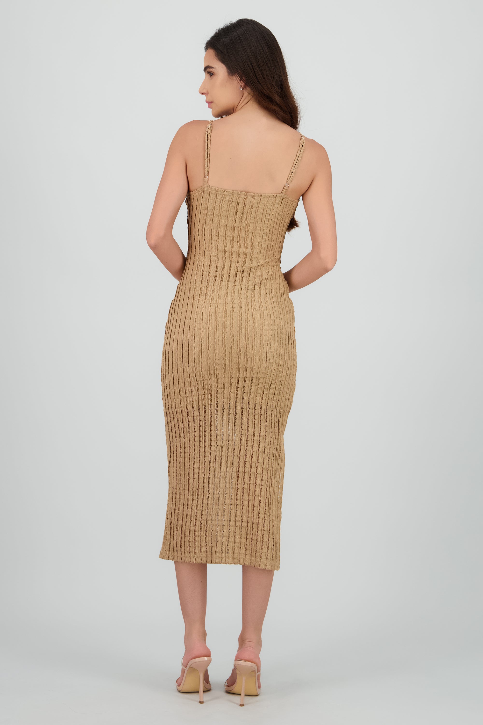 Vestido midi textura ARENA