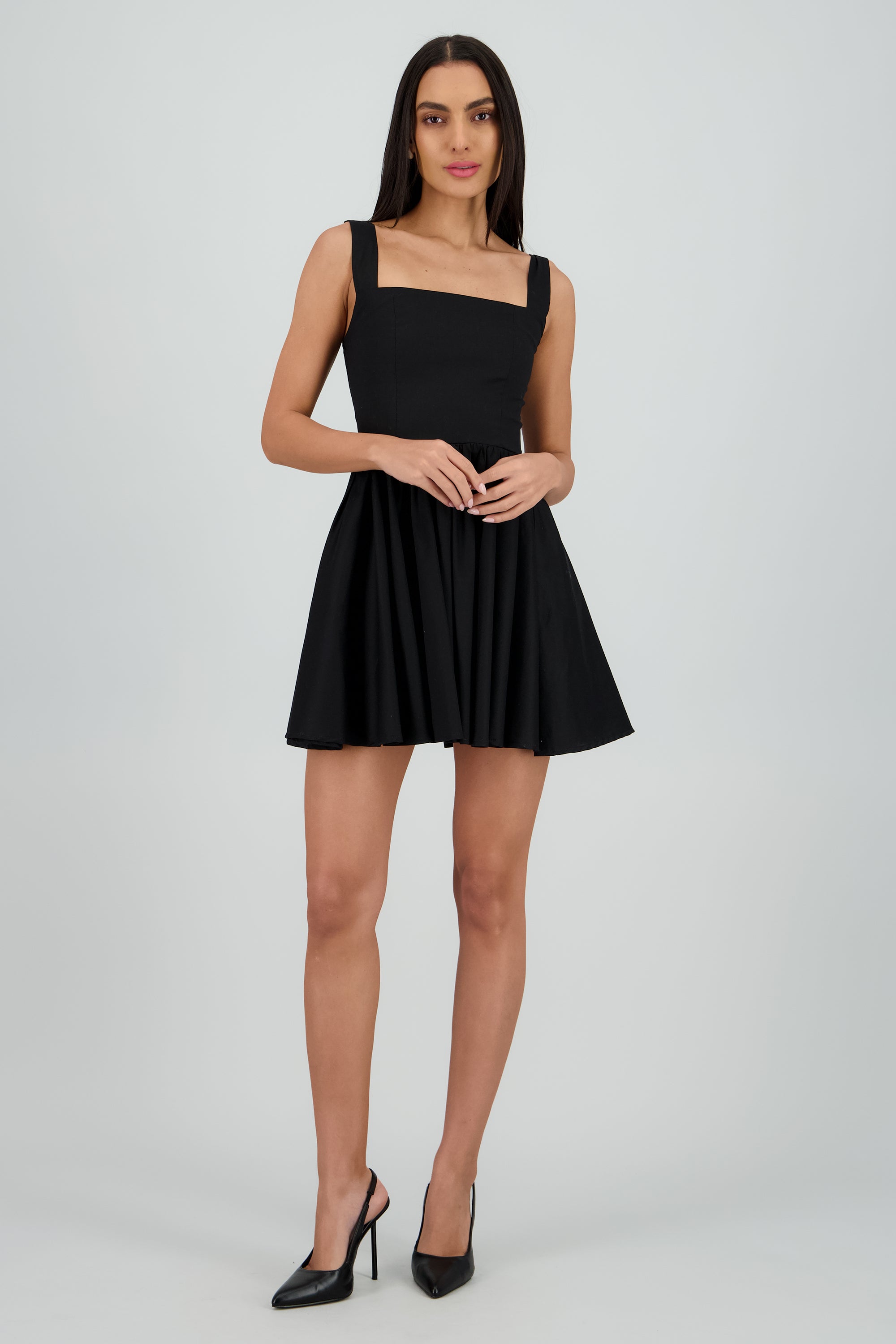 Vestido mini falda ampon Hypsters NEGRO