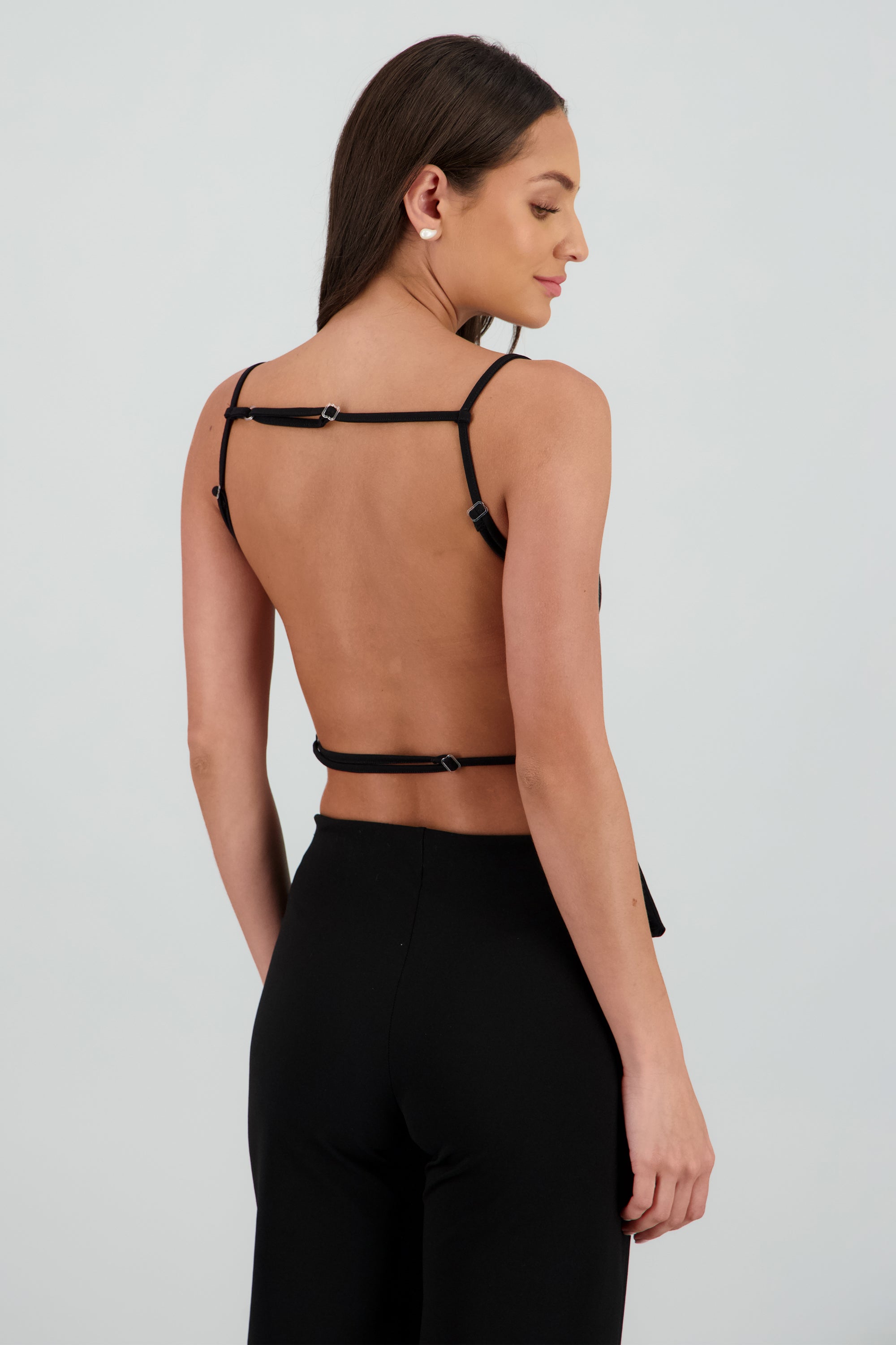 Top tirantes escote en espalda NEGRO