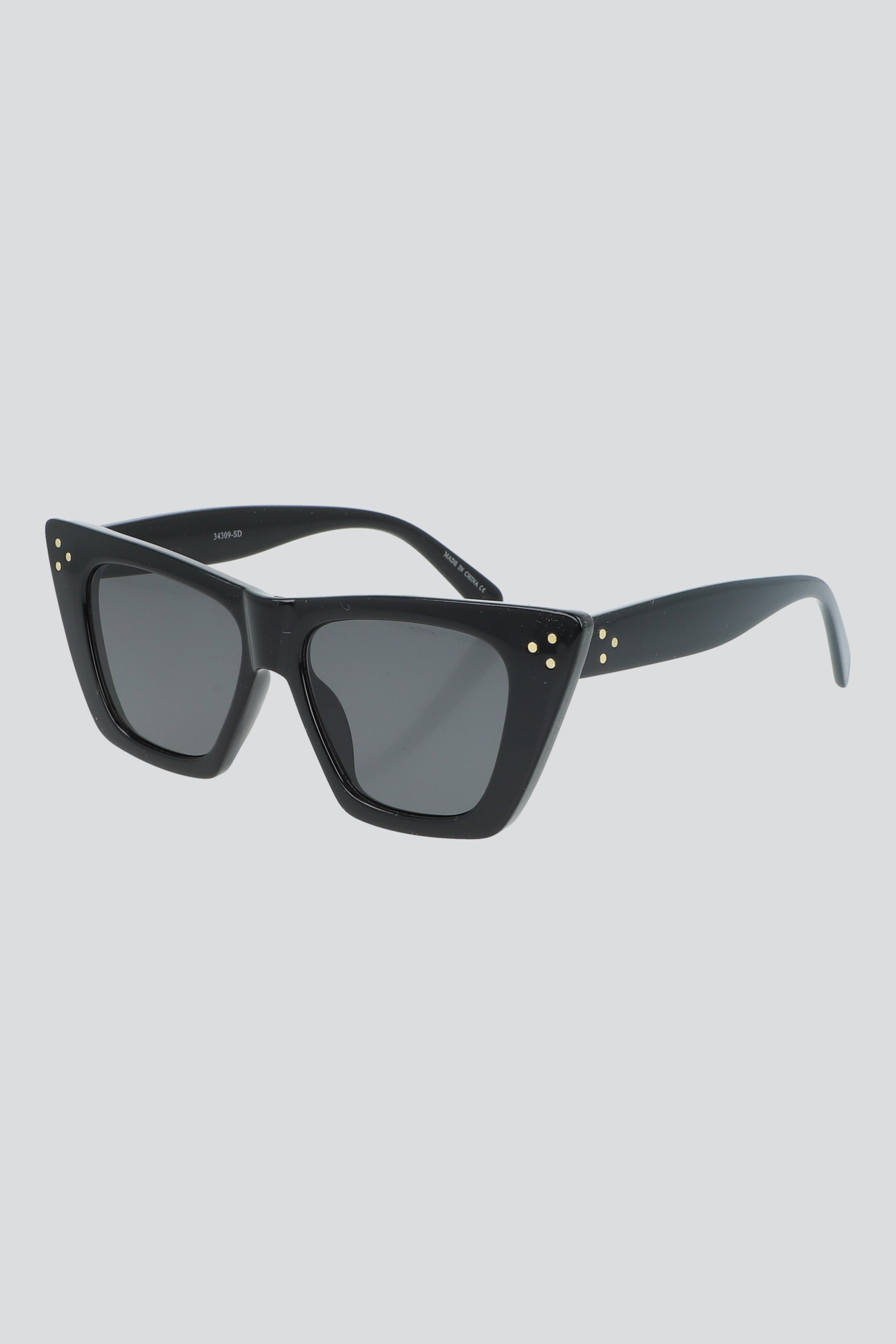 Lentes oversize puntos metalicos NEGRO