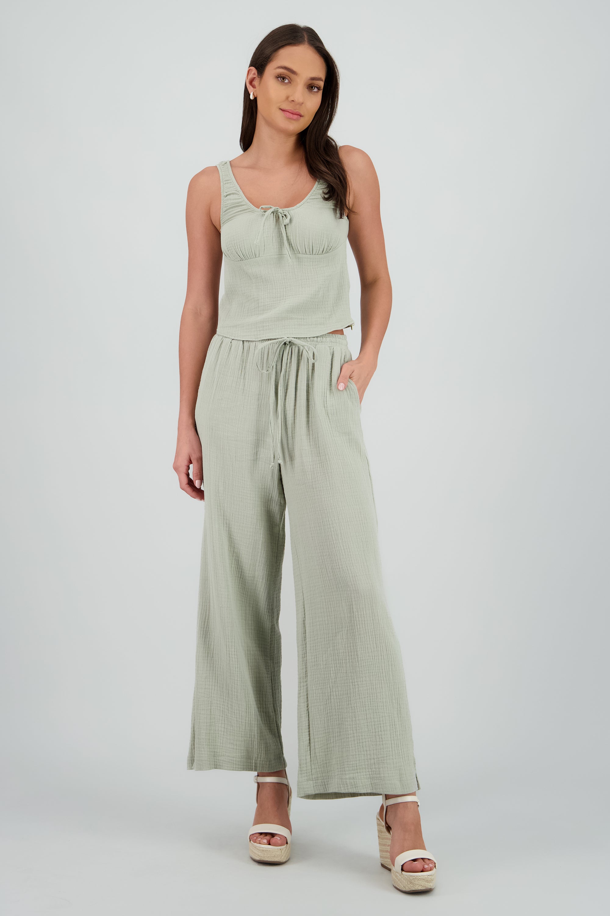 Pantalon fluido wide leg SAGE