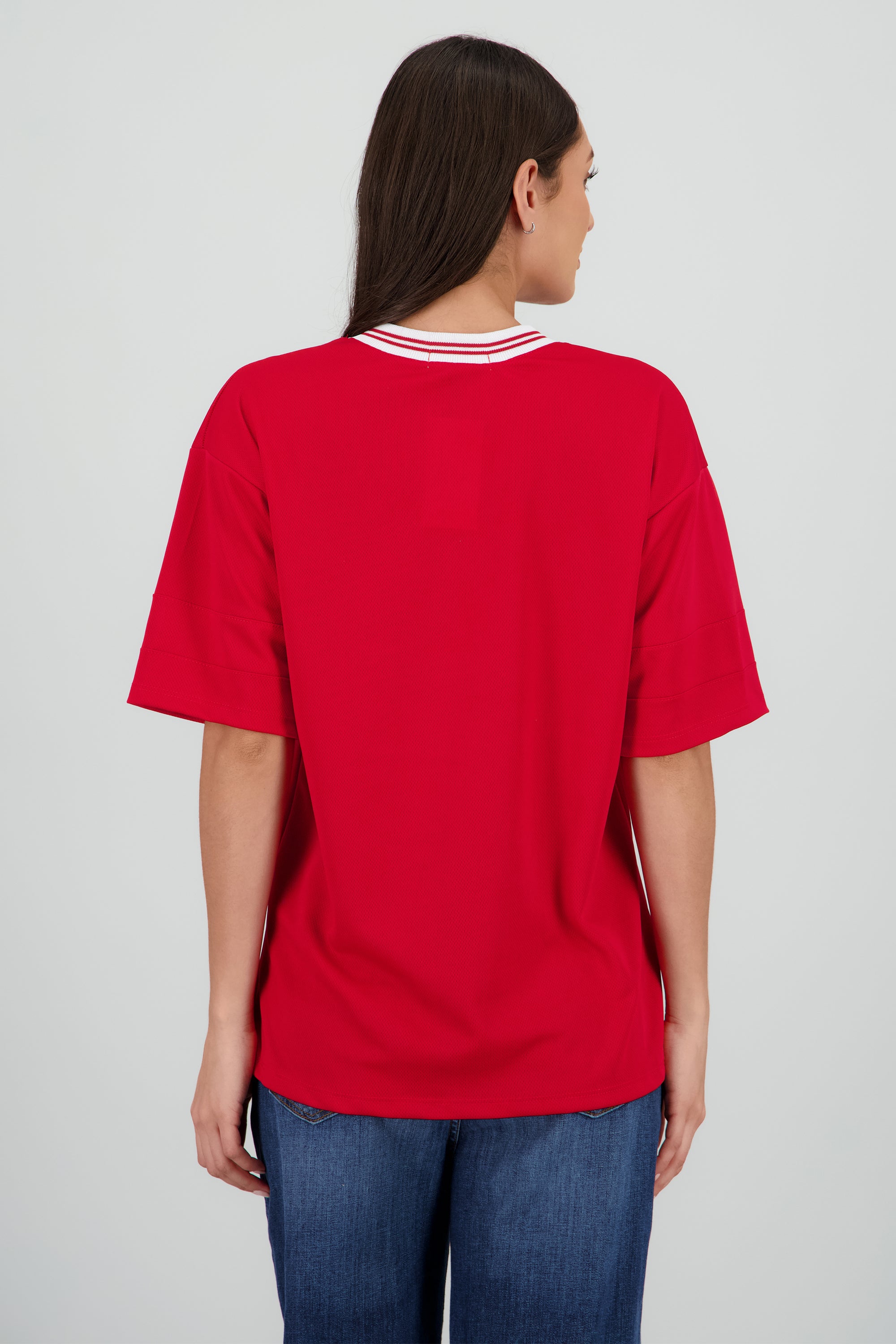 Playera oversize estampado numero ROJO