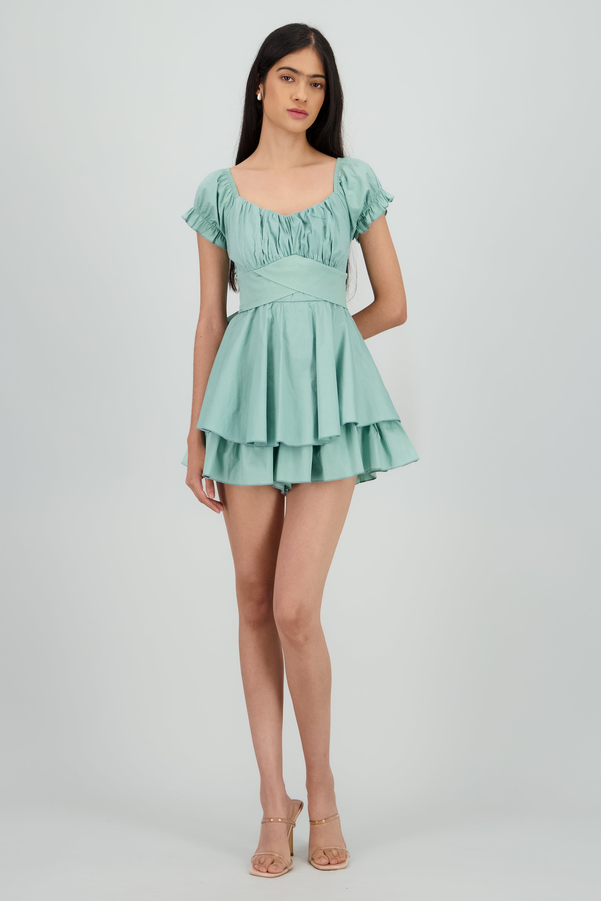 Vestido olanes manga corta SAGE