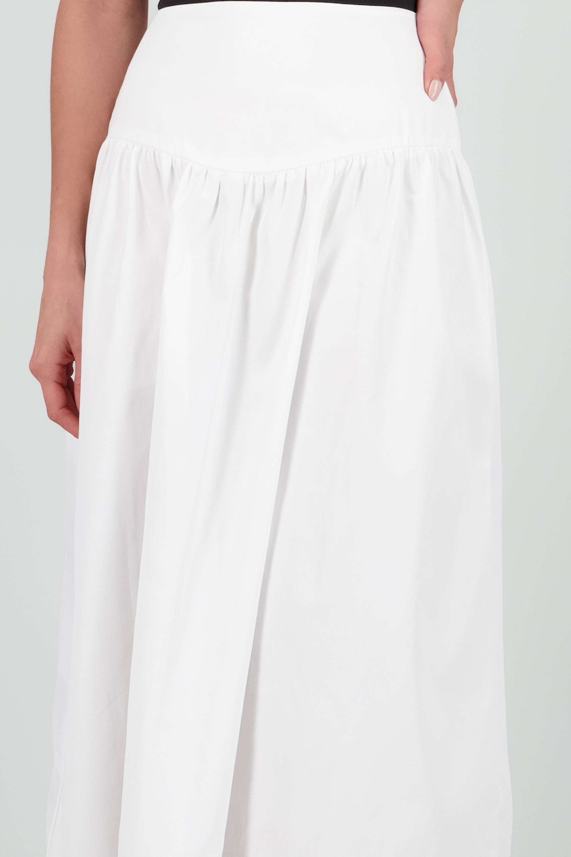 Maxi falda drop waist BLANCO