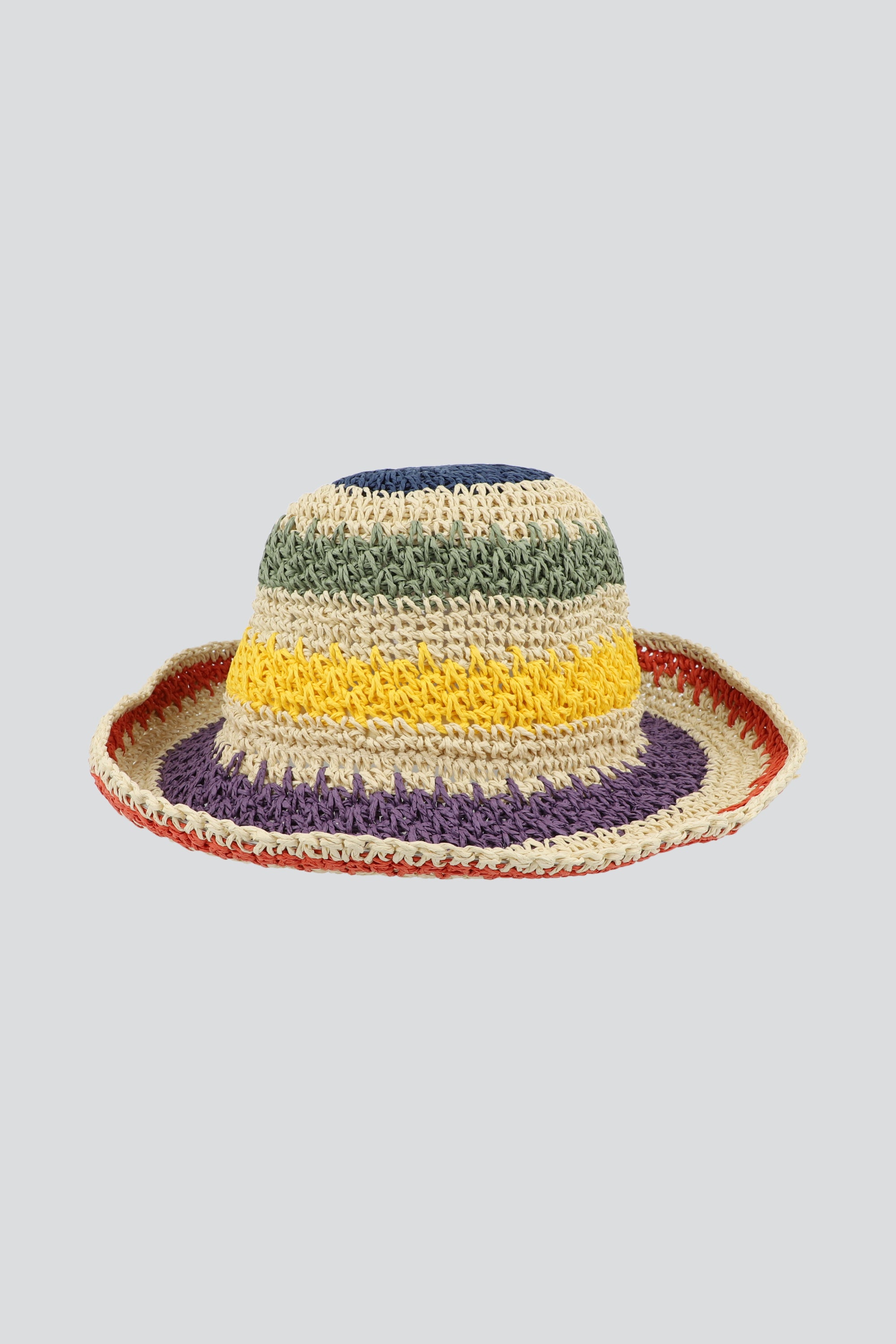 Bucket tejido de colores rayas anchas MULTICOLOR