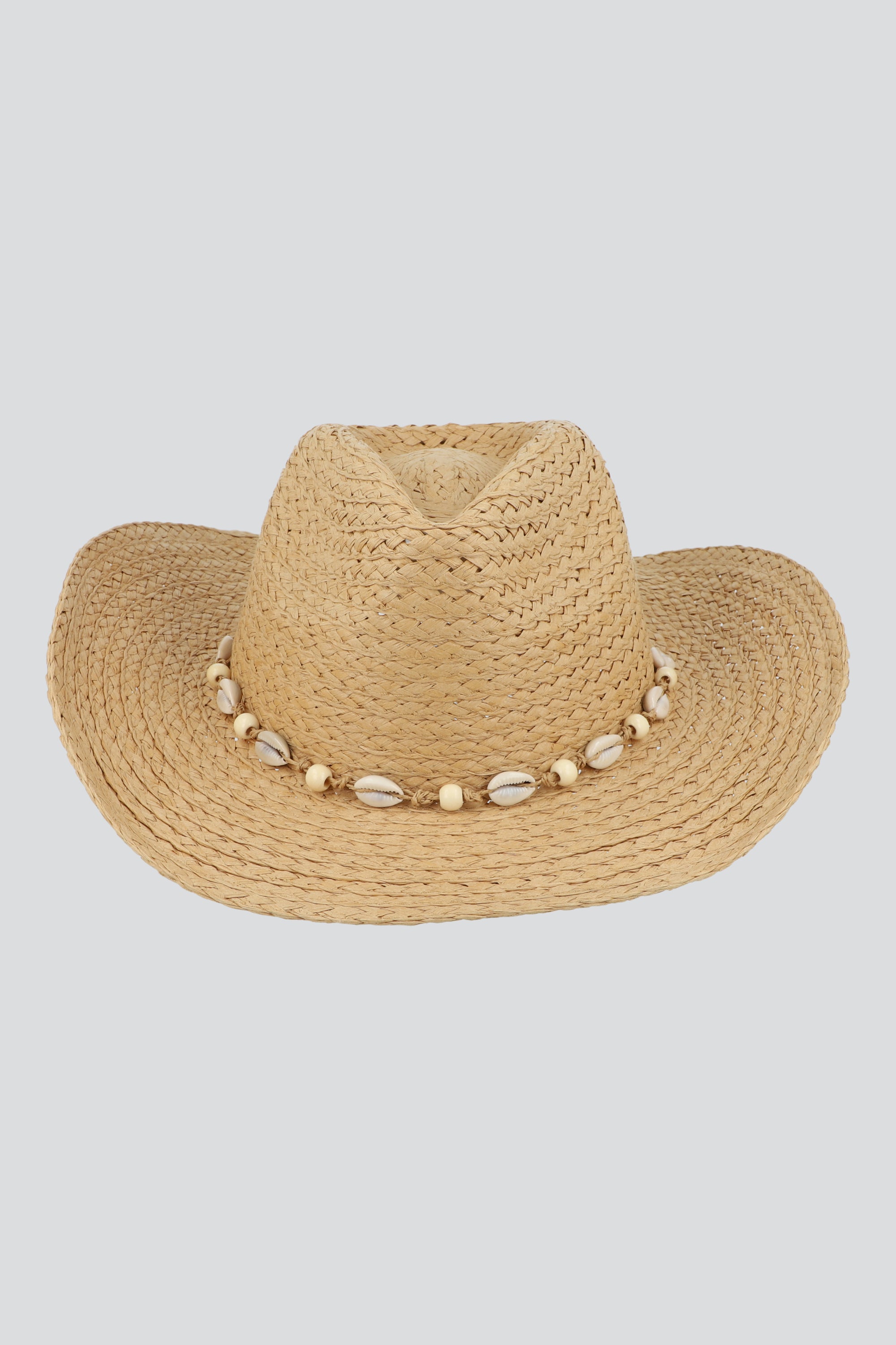 Sombrero vaquero playa conchas BEIGE